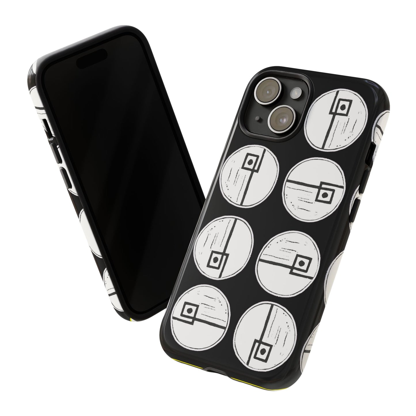 Rotating Rectangle Black Phone case - InkLovePrint