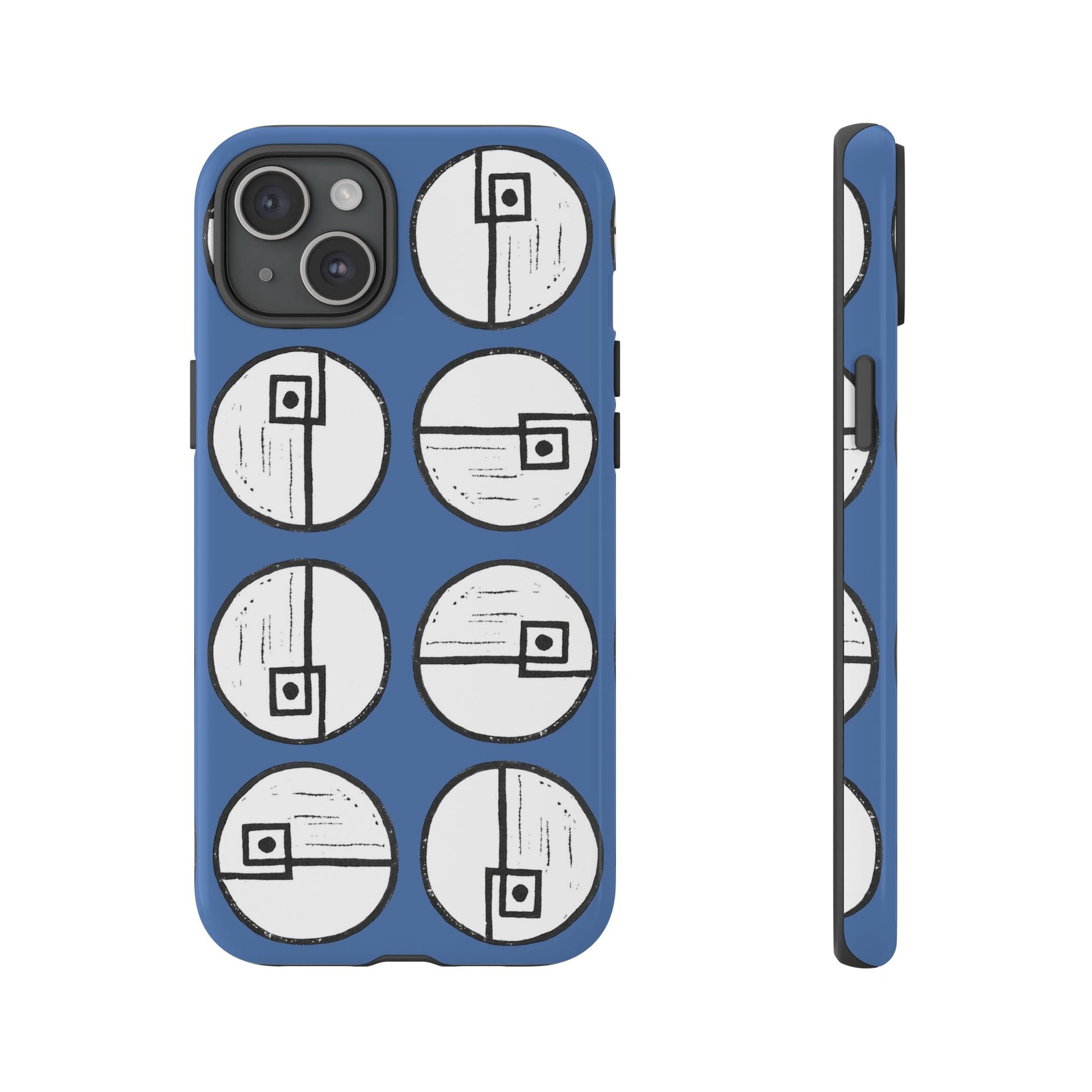 Rotating Rectangle Blue Phone case - InkLovePrint