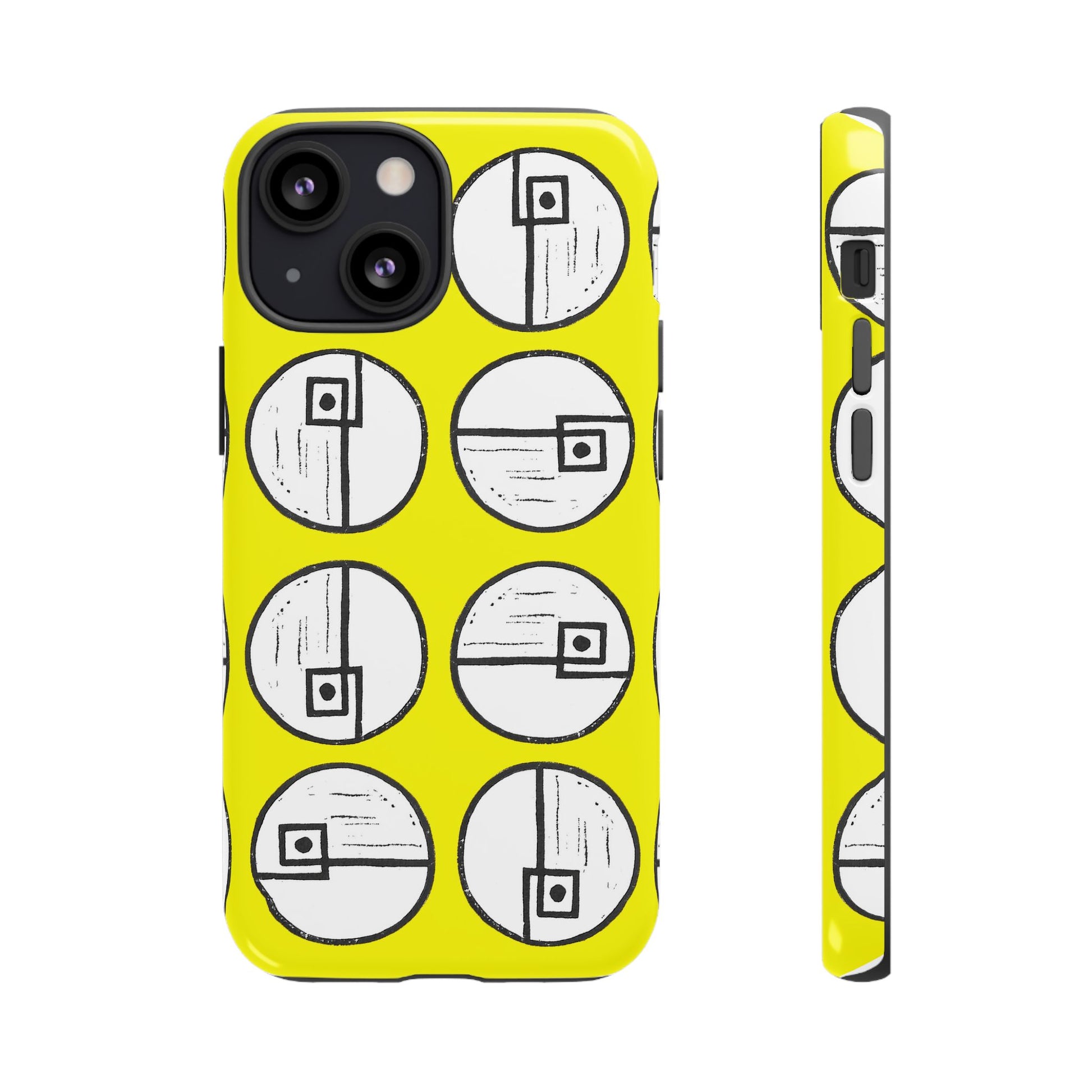 Rotating Rectangle Yellow Phone case - InkLovePrint