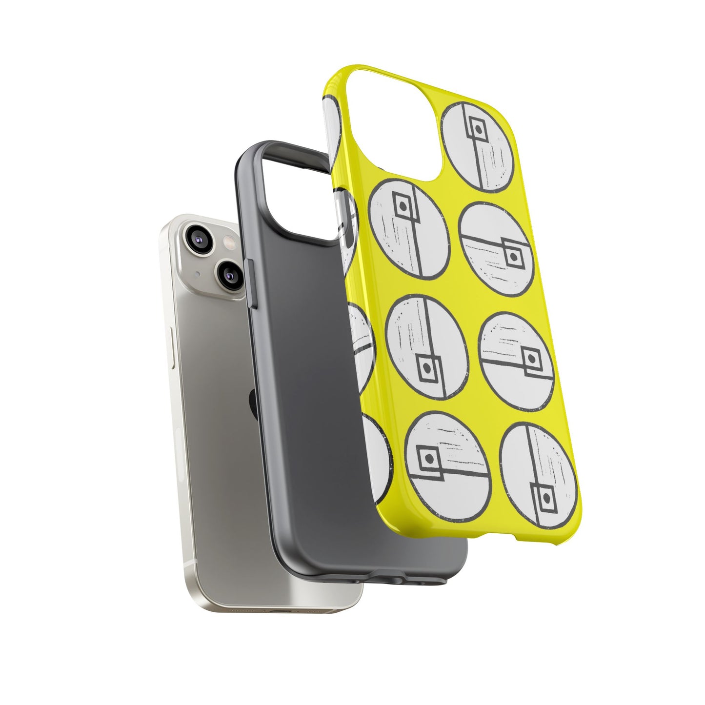 Rotating Rectangle Yellow Phone case - InkLovePrint