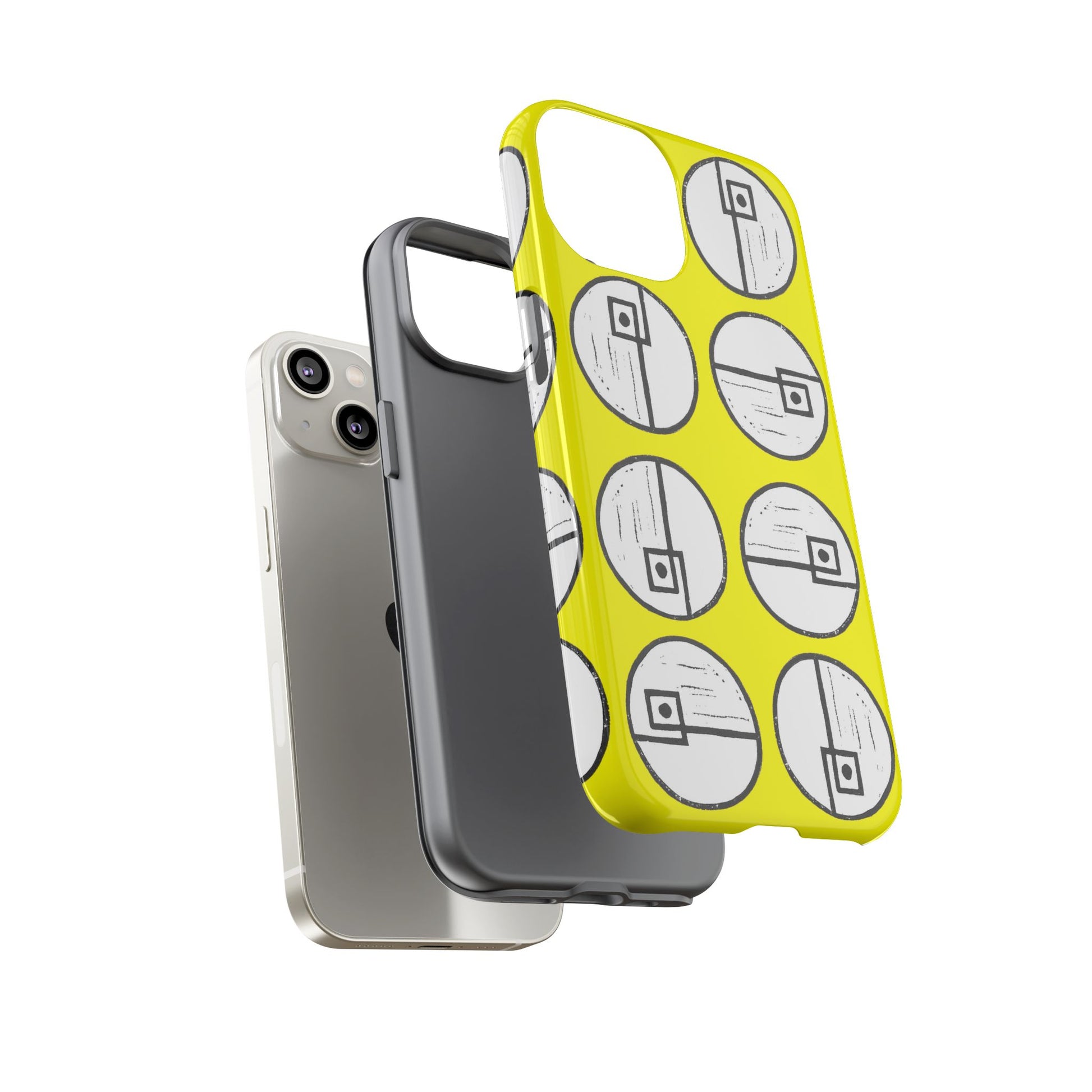 Rotating Rectangle Yellow Phone case - InkLovePrint