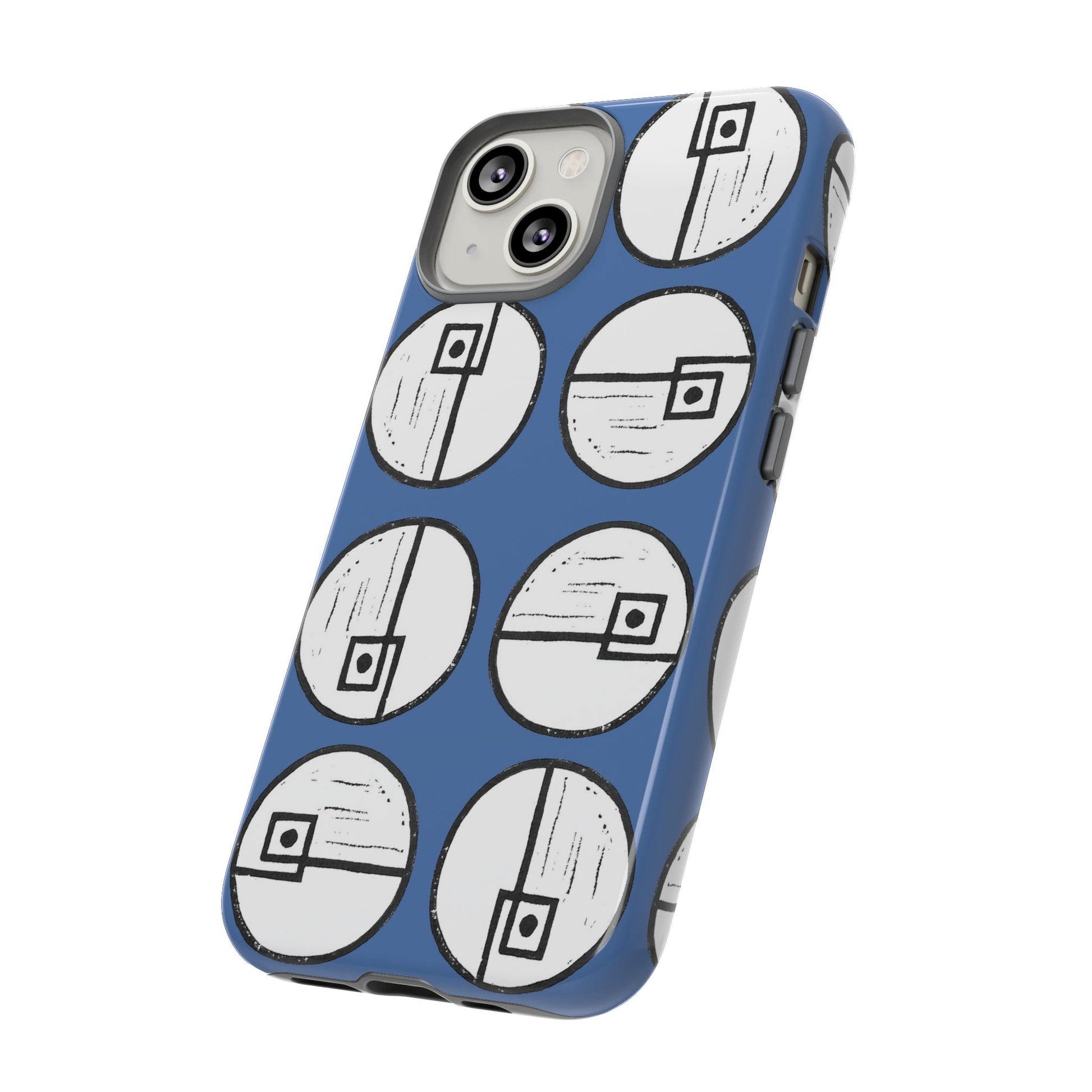 Rotating Rectangle Blue Phone case - InkLovePrint