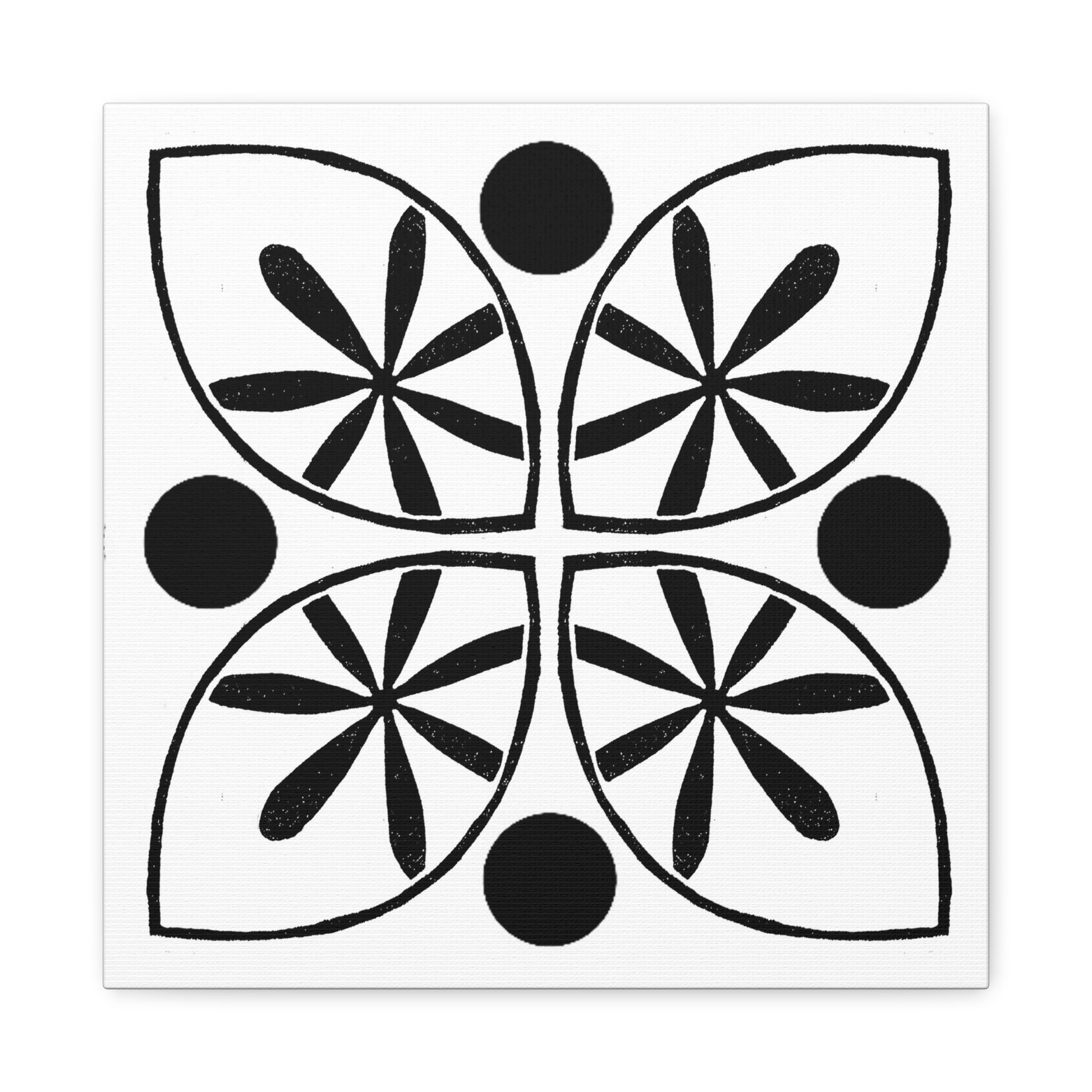 Black Flower Artwork - canvas - InkLovePrint