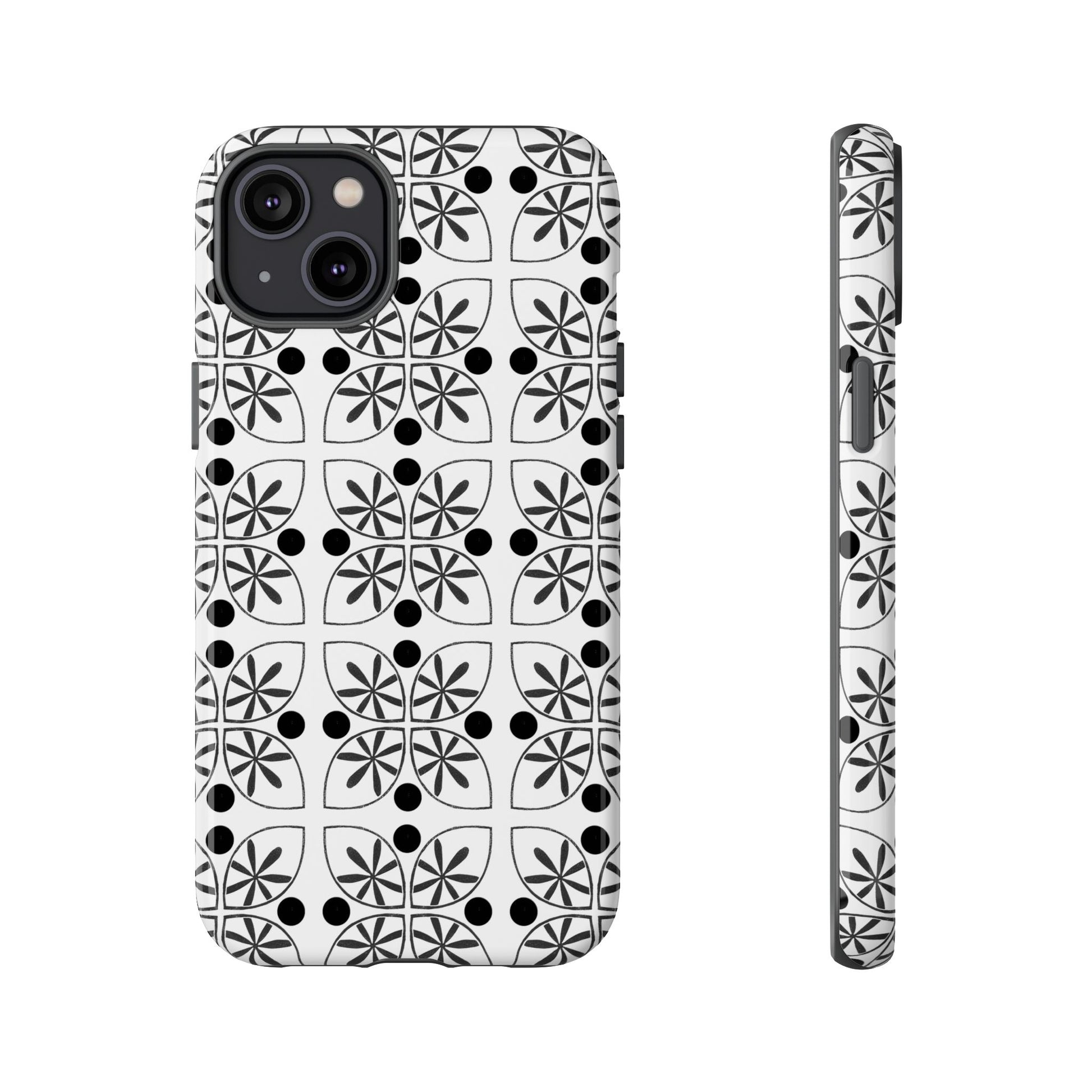 Black Flower Phone case - InkLovePrint