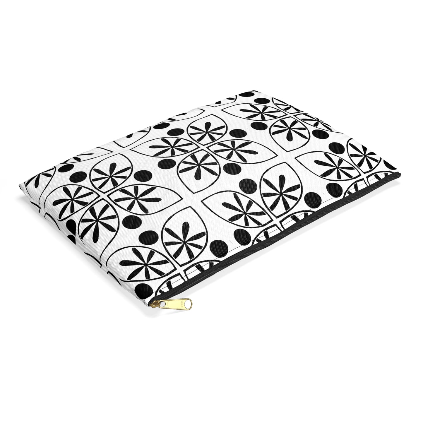Black Flower Accessory Bag - InkLovePrint