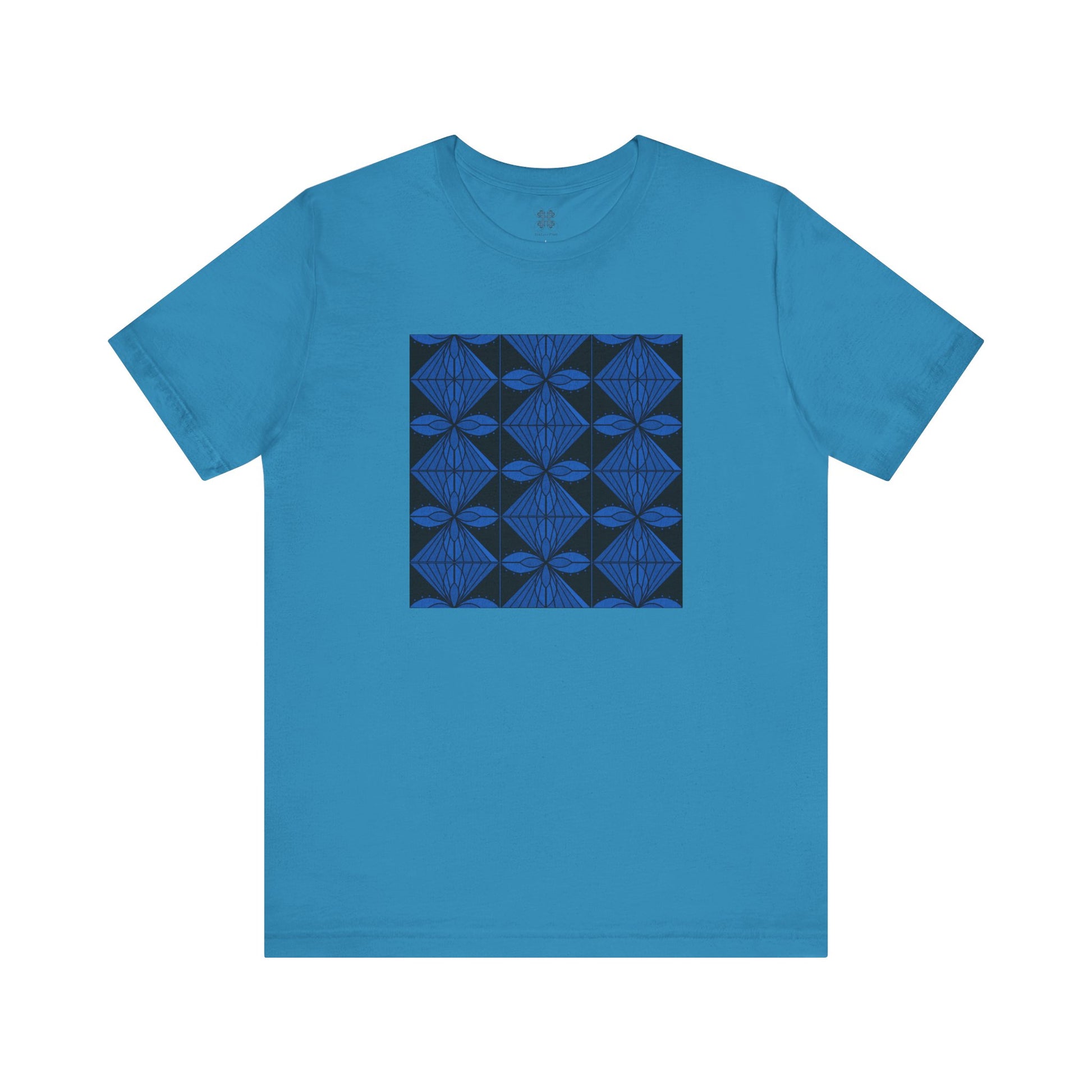 Geometric Blue Unisex T-Shirt - InkLovePrint