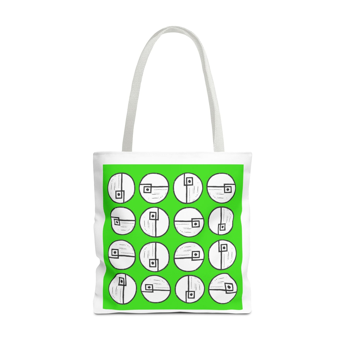 Rotating Rectangle Green Tote Bag - InkLovePrint