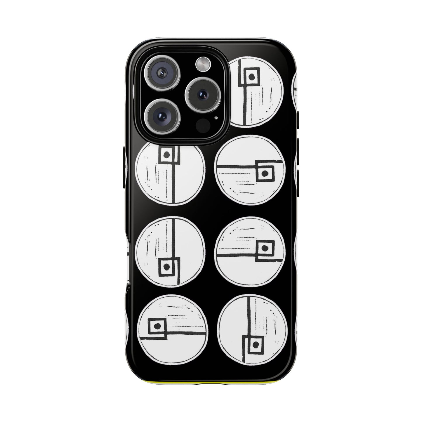 Rotating Rectangle Black Phone case - InkLovePrint