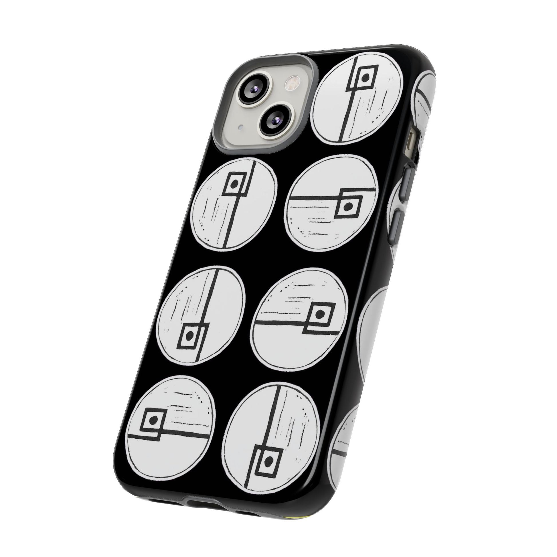 Rotating Rectangle Black Phone case - InkLovePrint