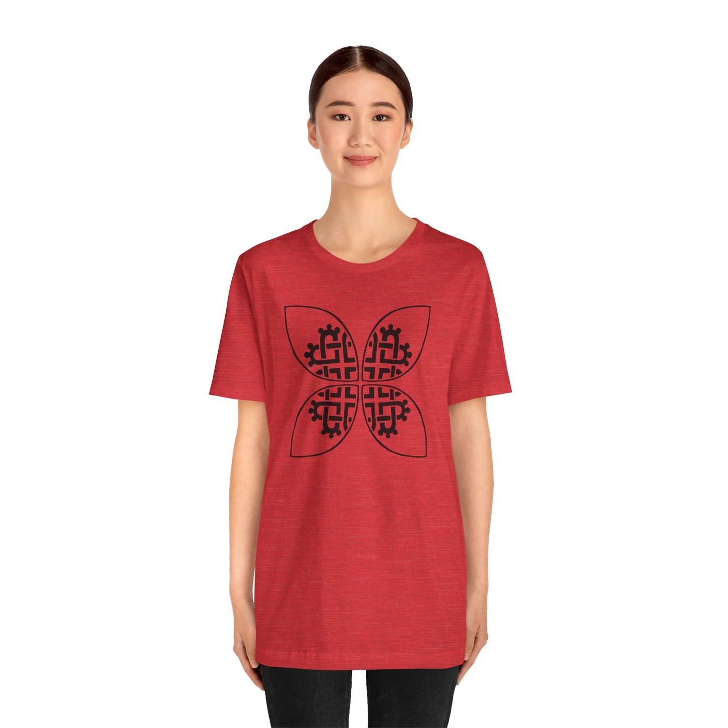 Celtic Heart Motif Black Design T-Shirt - InkLovePrint