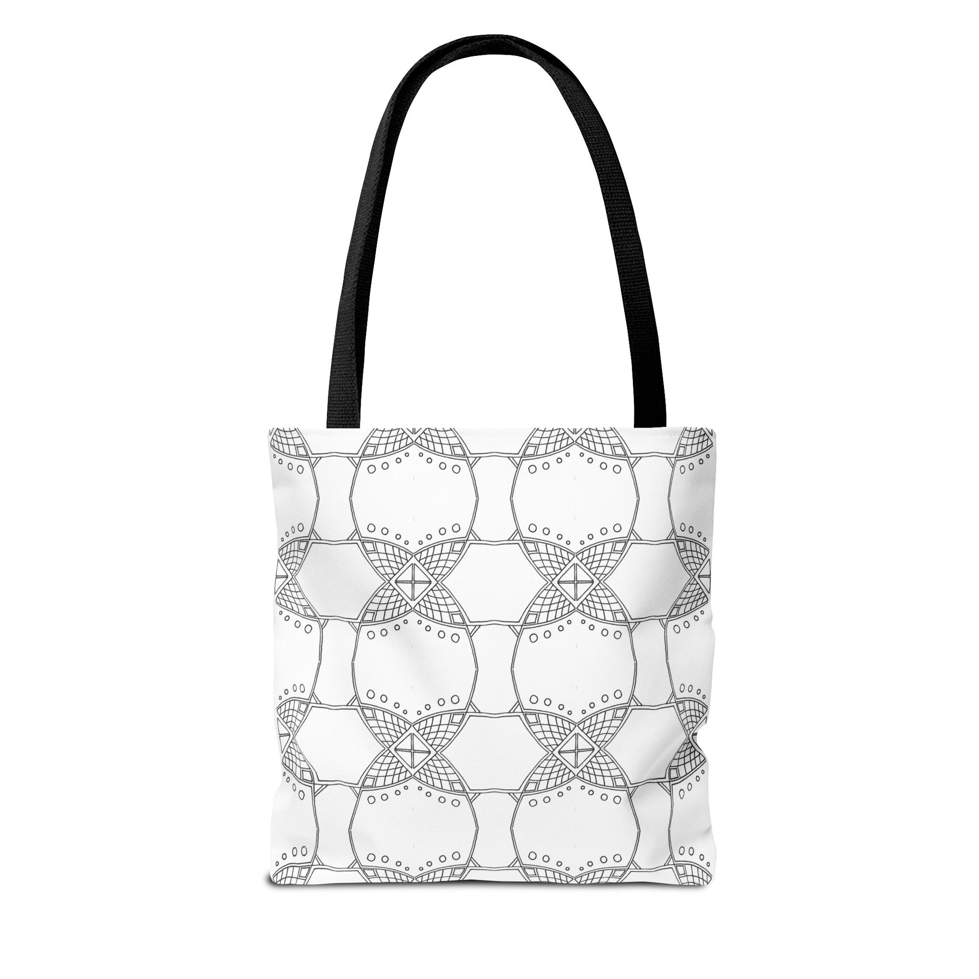 Grid Line Pattern Tote Bag - InkLovePrint