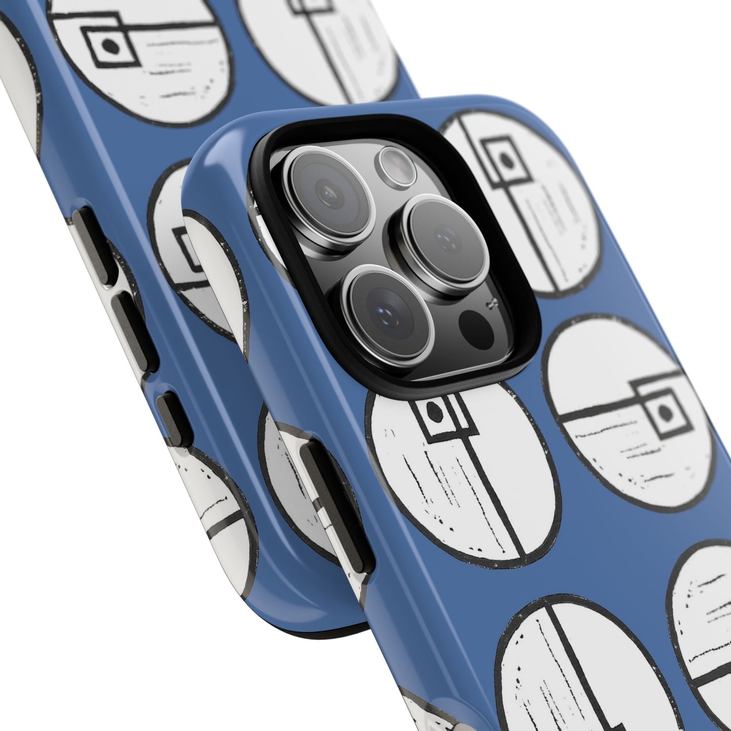 Rotating Rectangle Blue Phone case - InkLovePrint