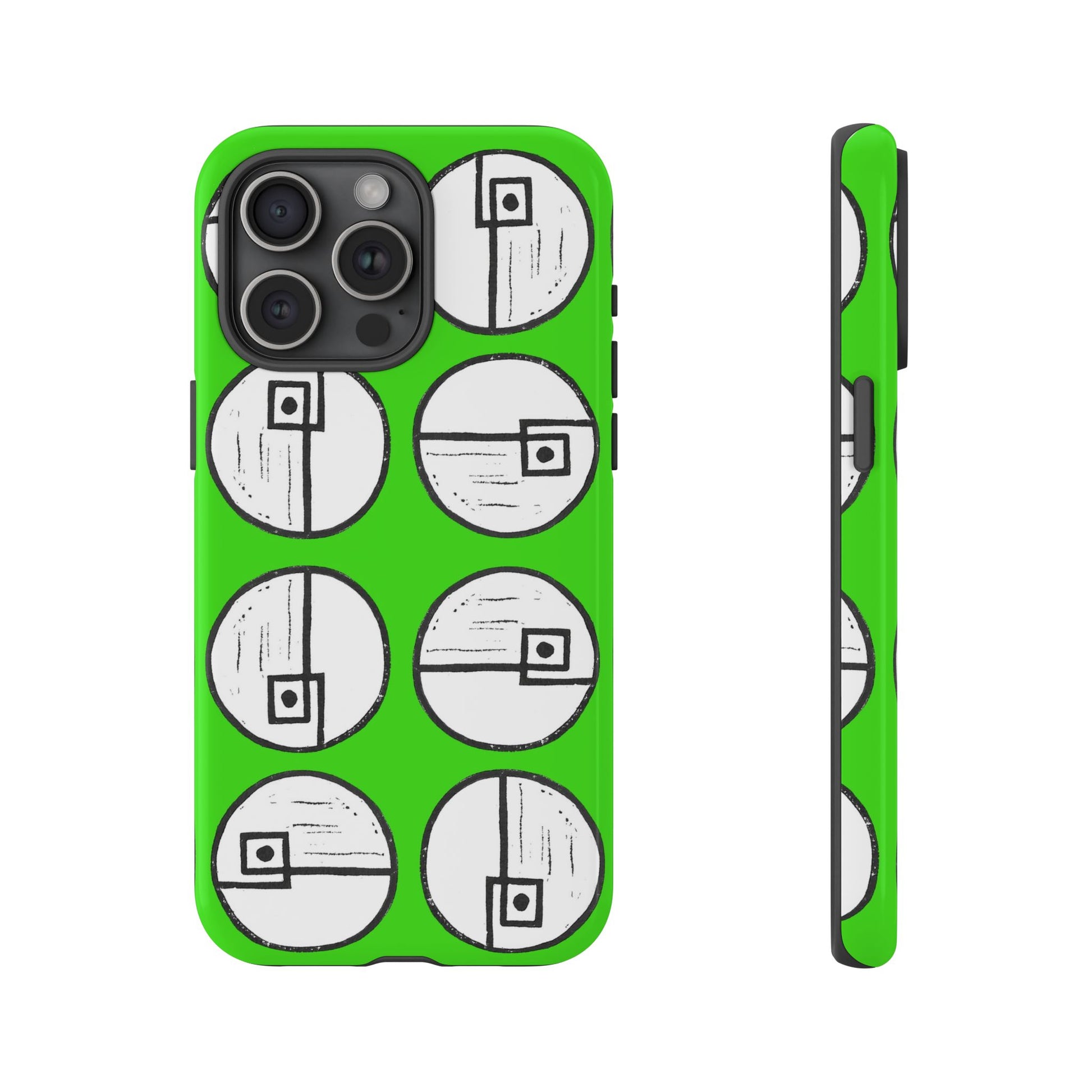Rotating Rectangle Green Phone case - InkLovePrint