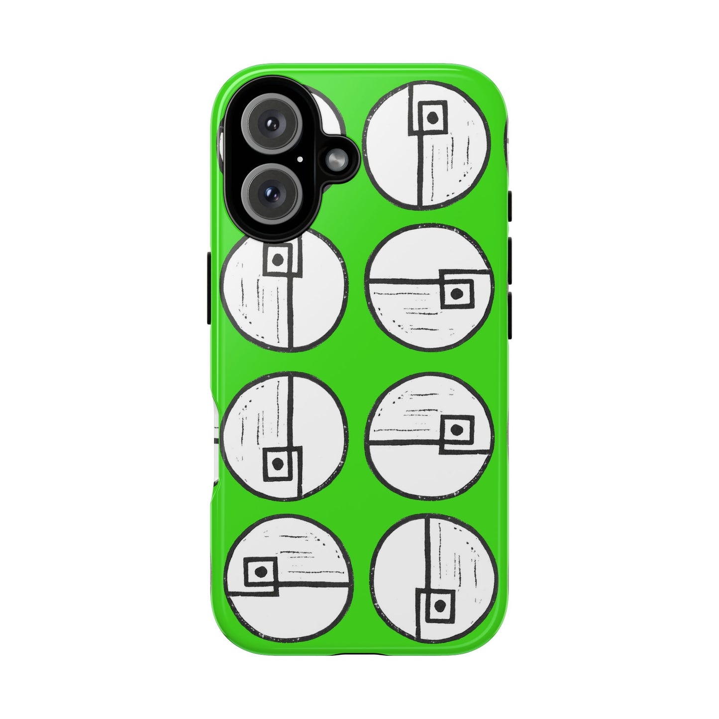 Rotating Rectangle Green Phone case - InkLovePrint