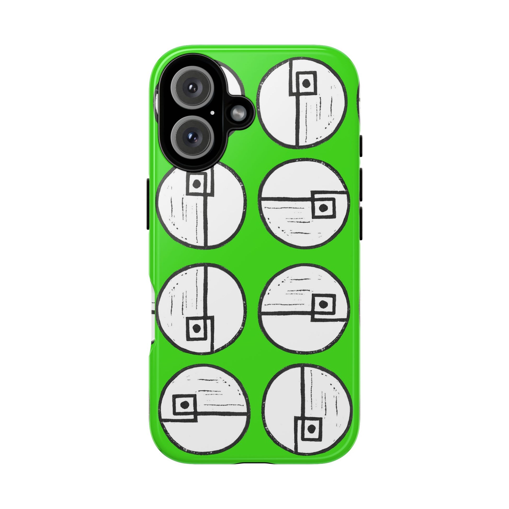 Rotating Rectangle Green Phone case - InkLovePrint