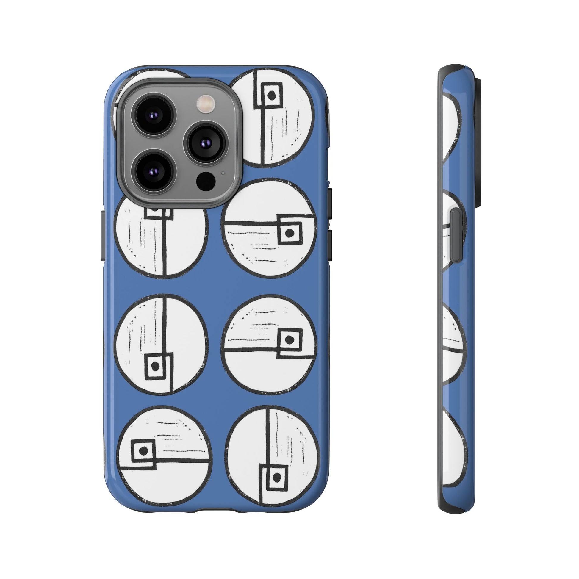 Rotating Rectangle Blue Phone case - InkLovePrint