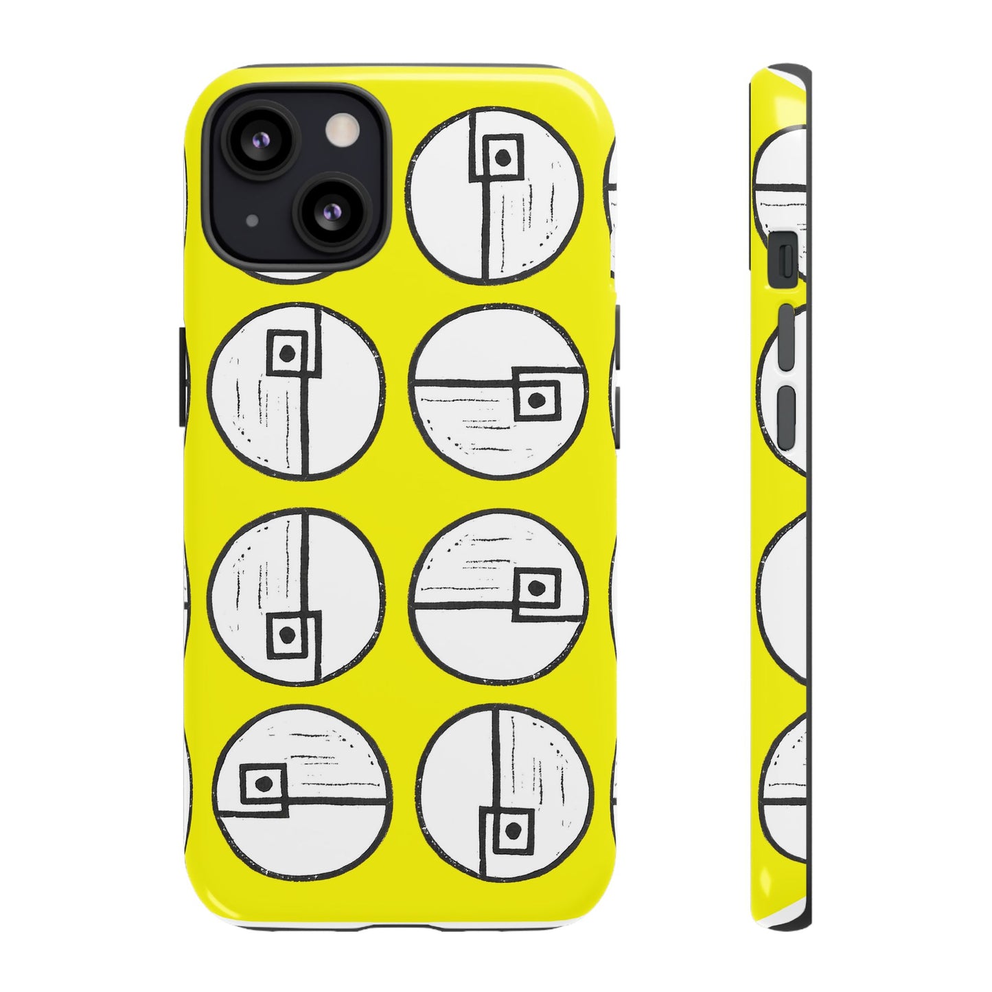Rotating Rectangle Yellow Phone case - InkLovePrint