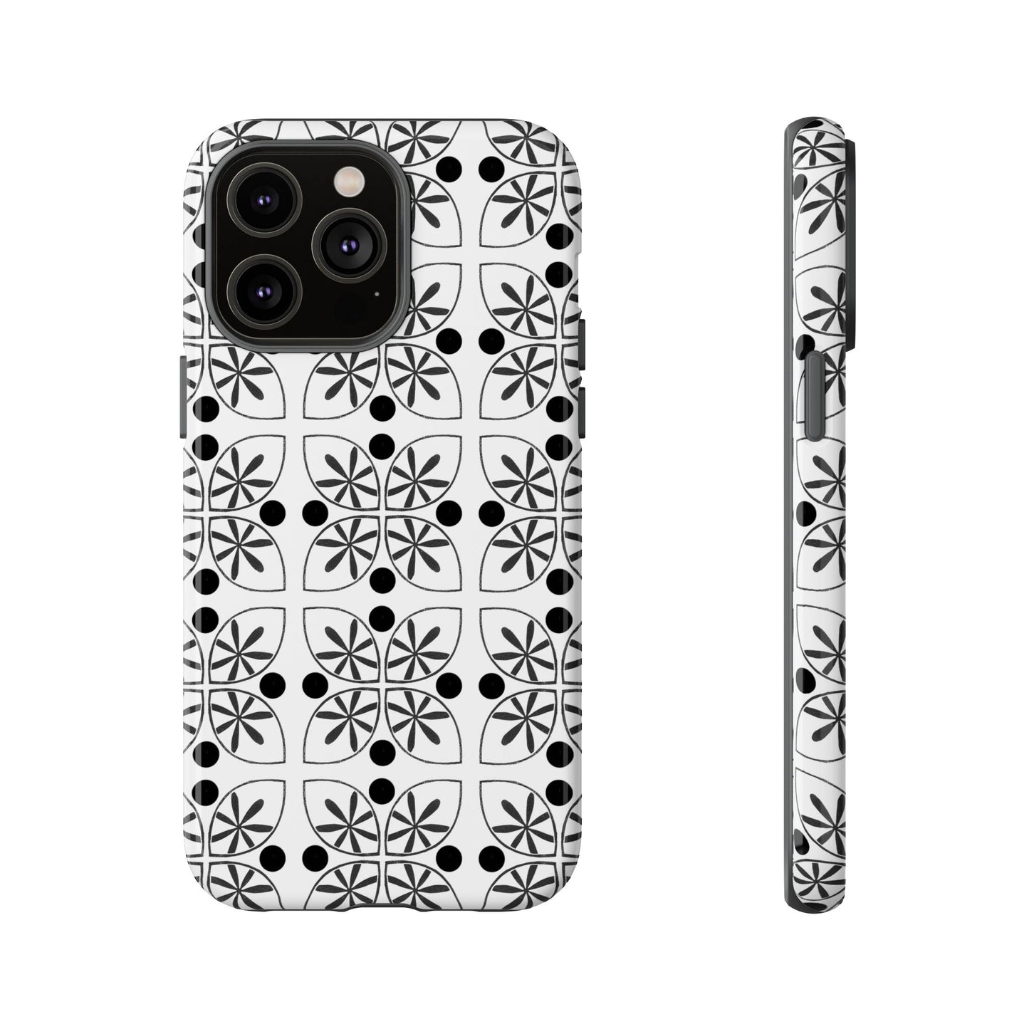 Black Flower Phone case - InkLovePrint