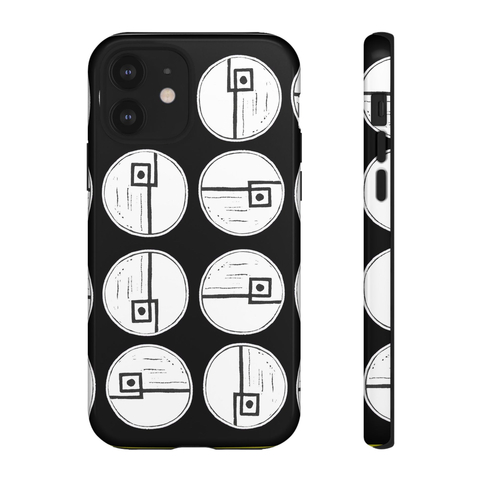Rotating Rectangle Black Phone case - InkLovePrint