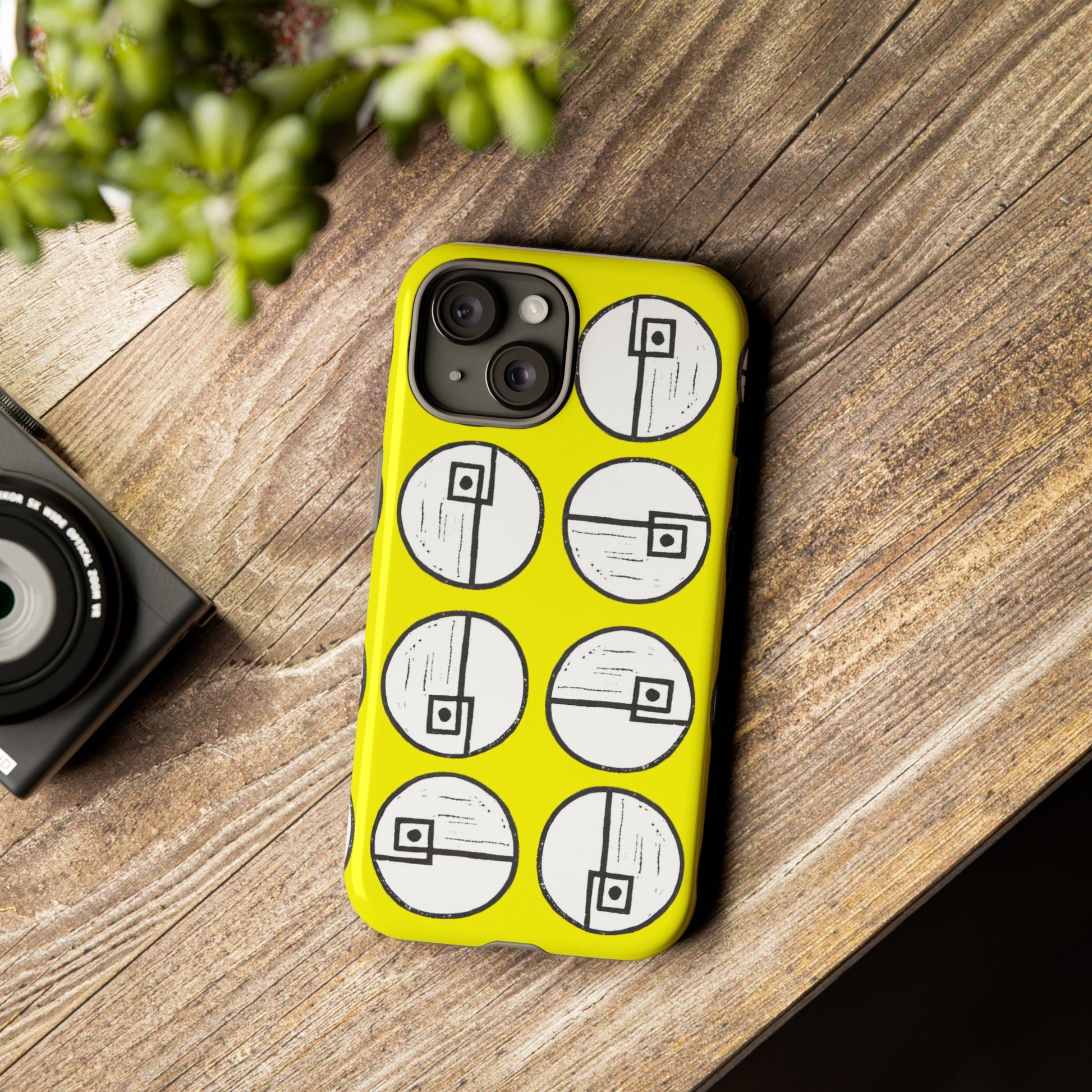 Rotating Rectangle Yellow Phone case - InkLovePrint