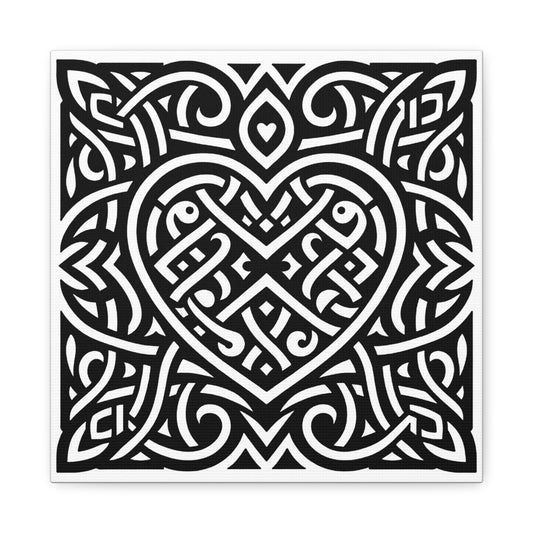 Celtic Heart Square Artwork Canvas - InkLovePrint