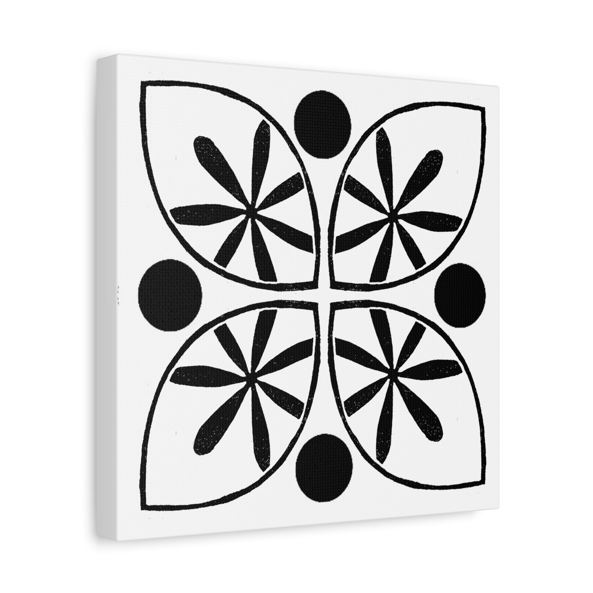 Black Flower Artwork - canvas - InkLovePrint