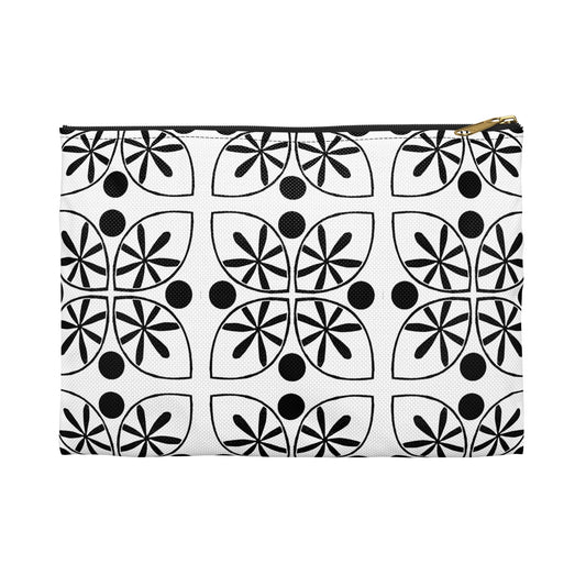Black Flower Accessory Bag - InkLovePrint
