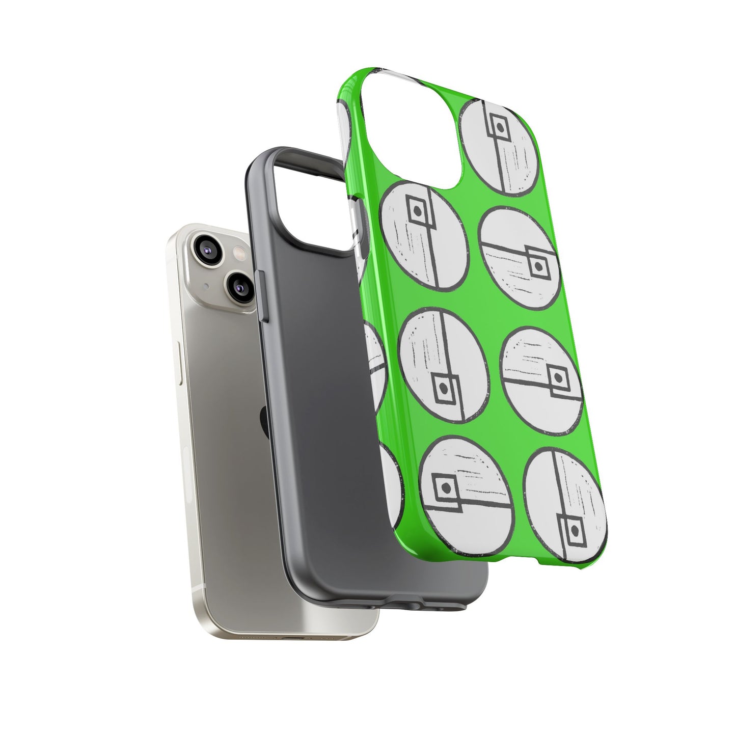 Rotating Rectangle Green Phone case - InkLovePrint