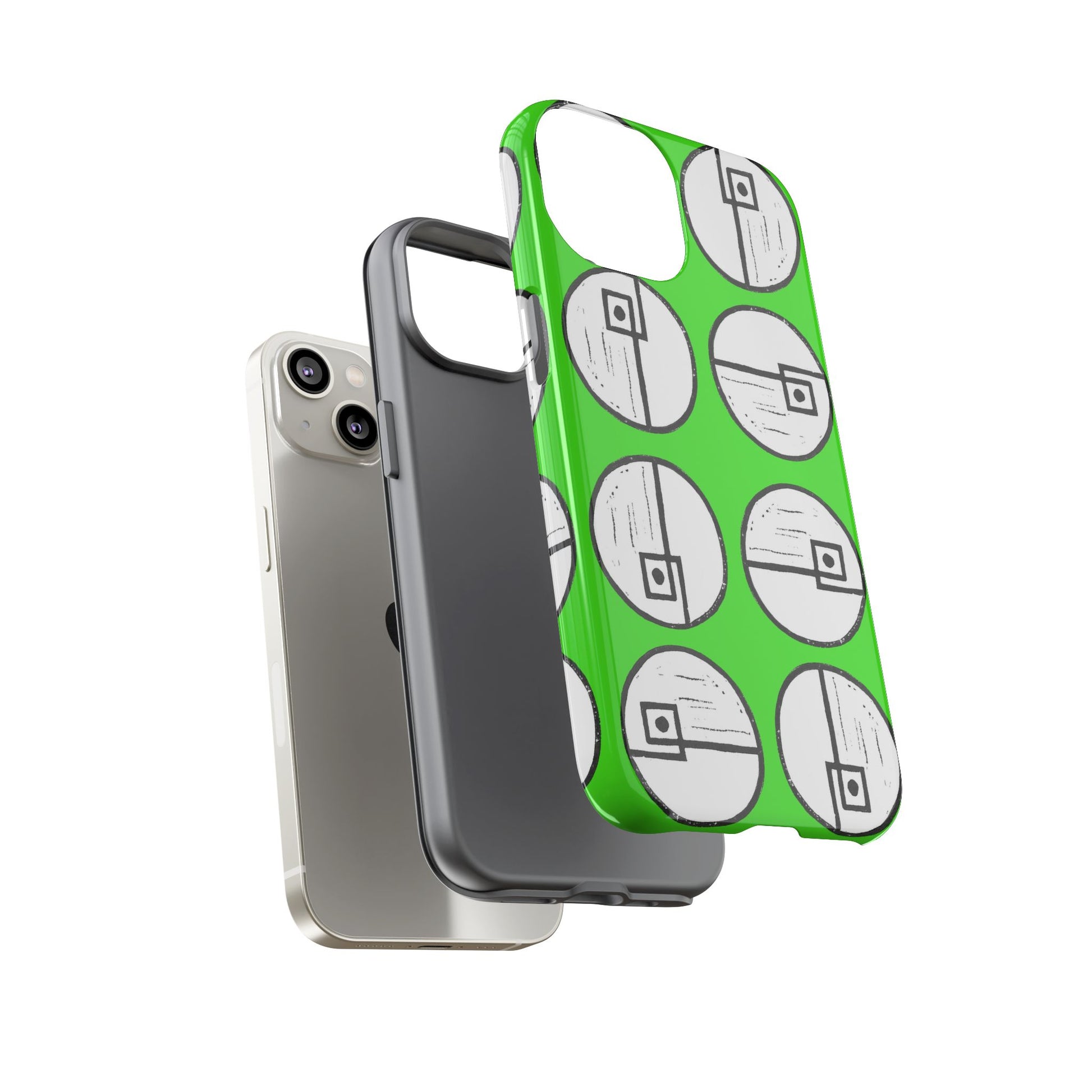 Rotating Rectangle Green Phone case - InkLovePrint