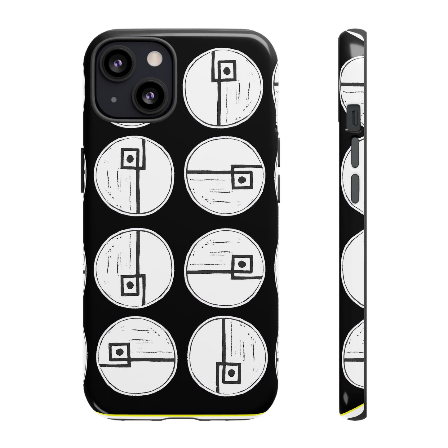 Rotating Rectangle Black Phone case - InkLovePrint