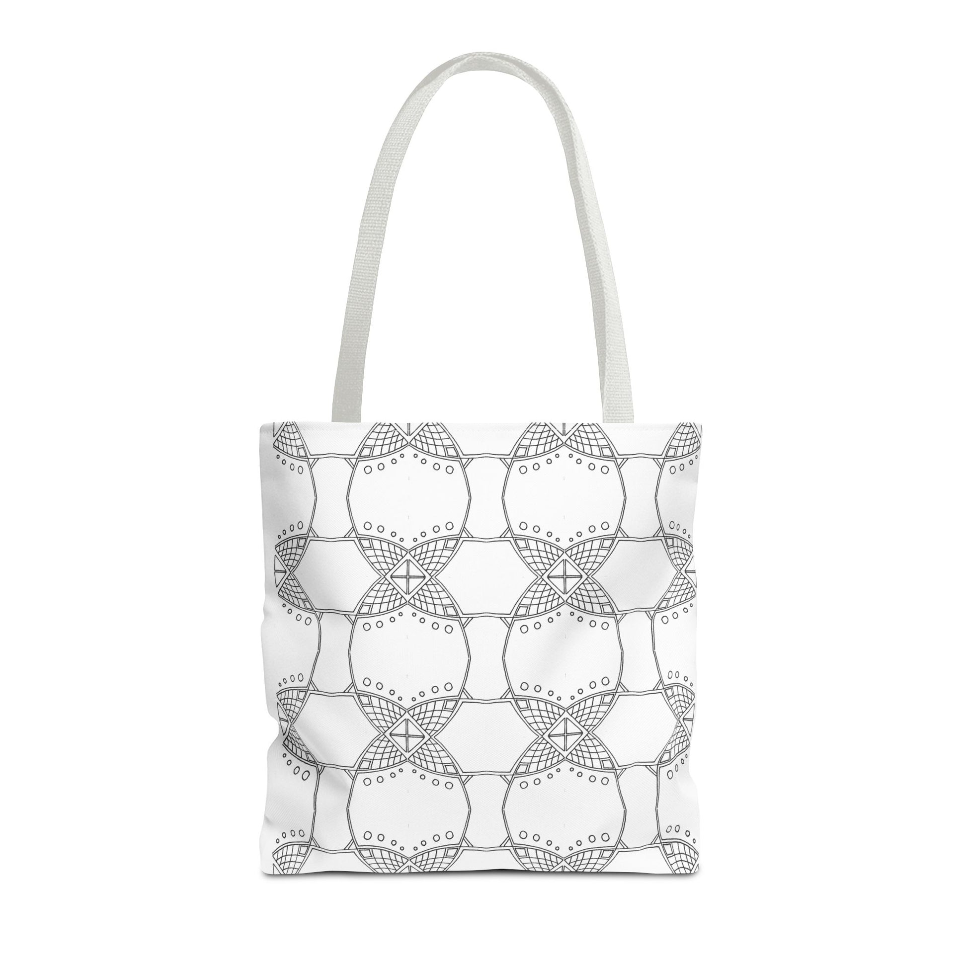 Grid Line Pattern Tote Bag - InkLovePrint