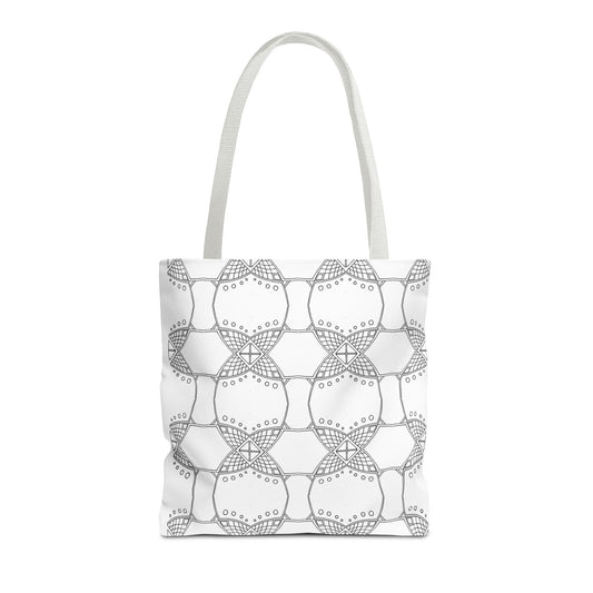 Grid Line Pattern Tote Bag - InkLovePrint