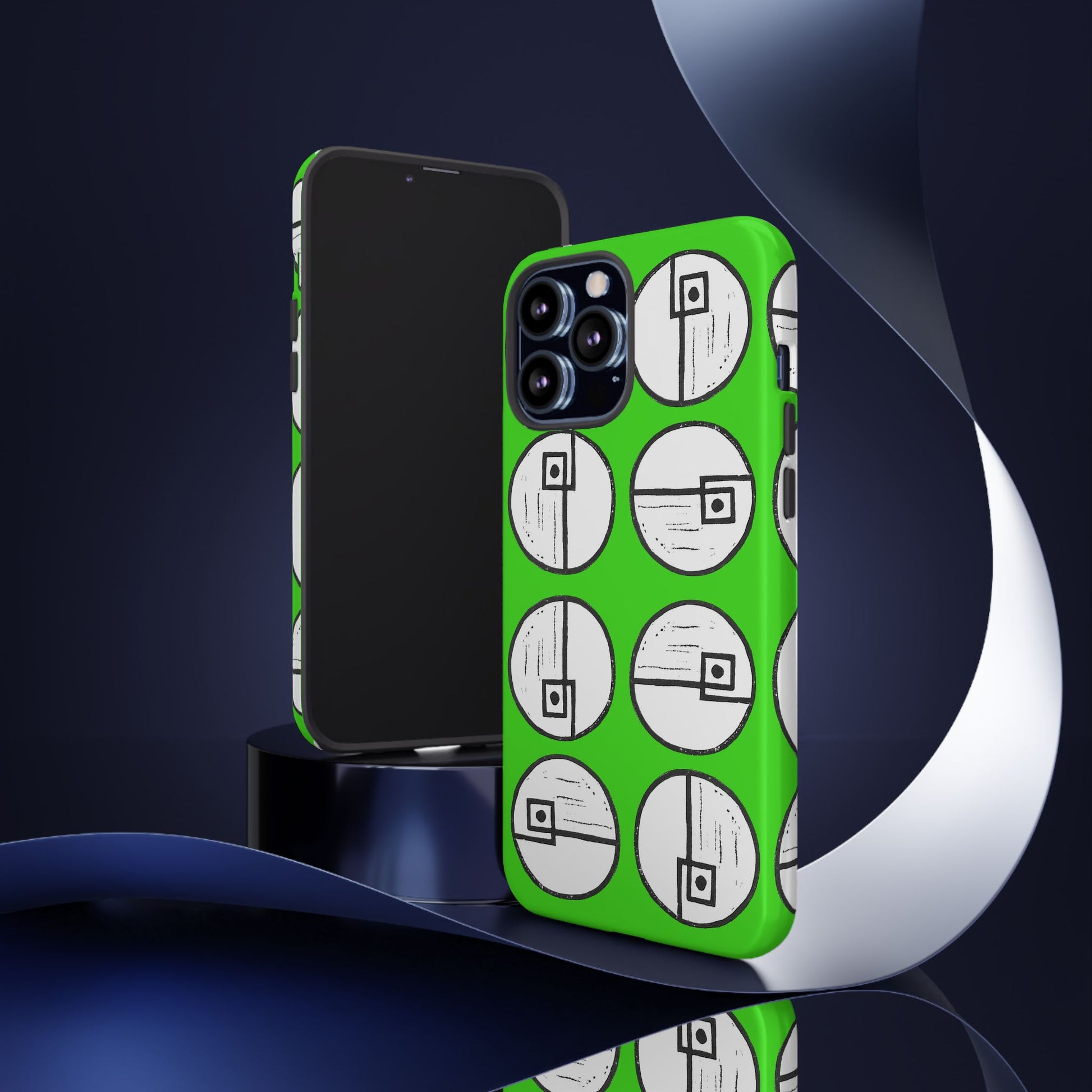 Rotating Rectangle Green Phone case - InkLovePrint