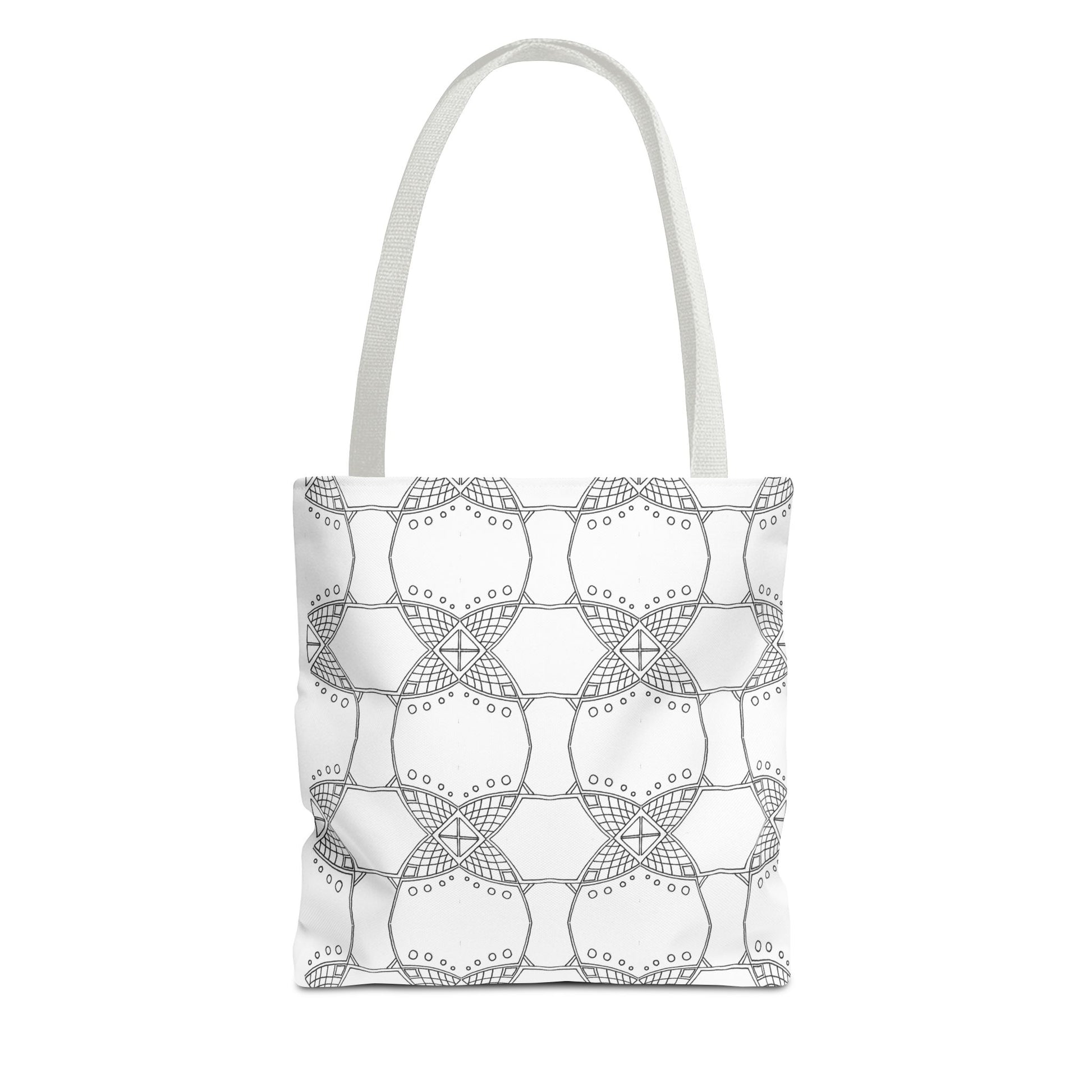 Grid Line Pattern Tote Bag - InkLovePrint