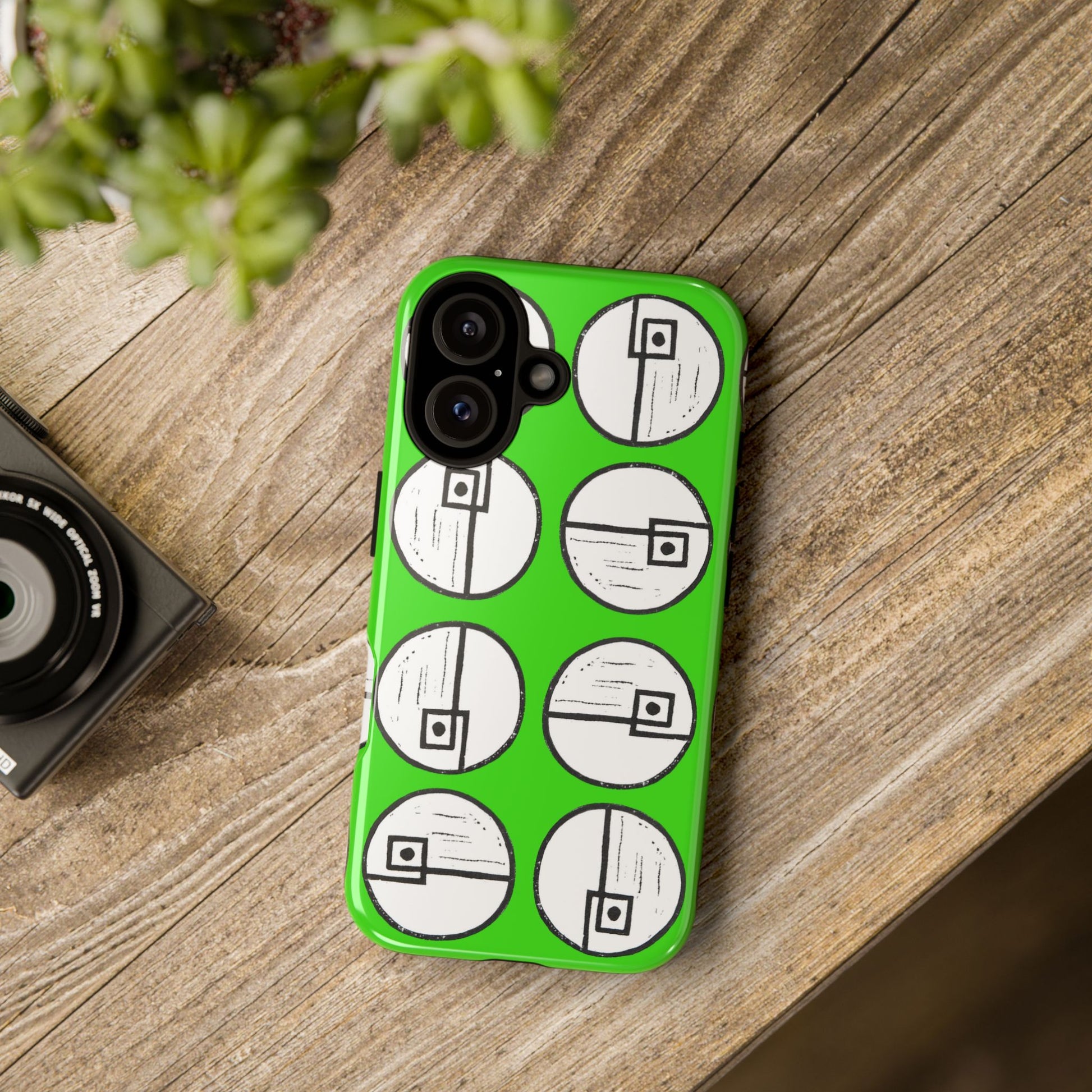 Rotating Rectangle Green Phone case - InkLovePrint