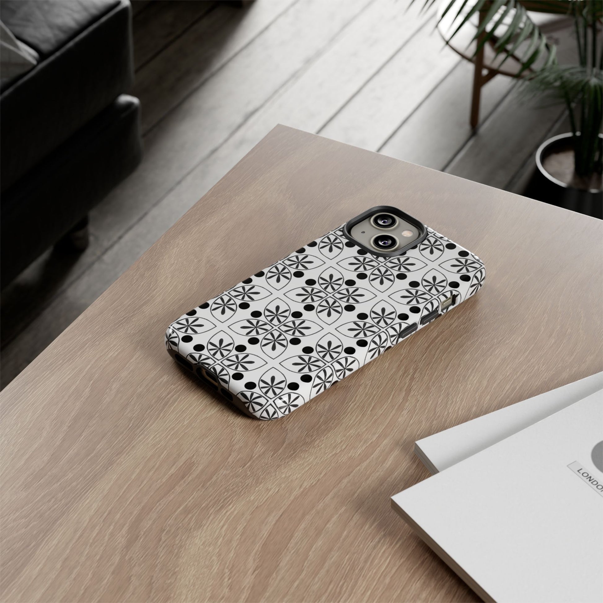 Black Flower Phone case - InkLovePrint