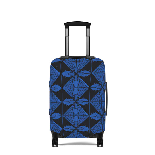 Geometric Blue 1 Luggage Cover - InkLovePrint