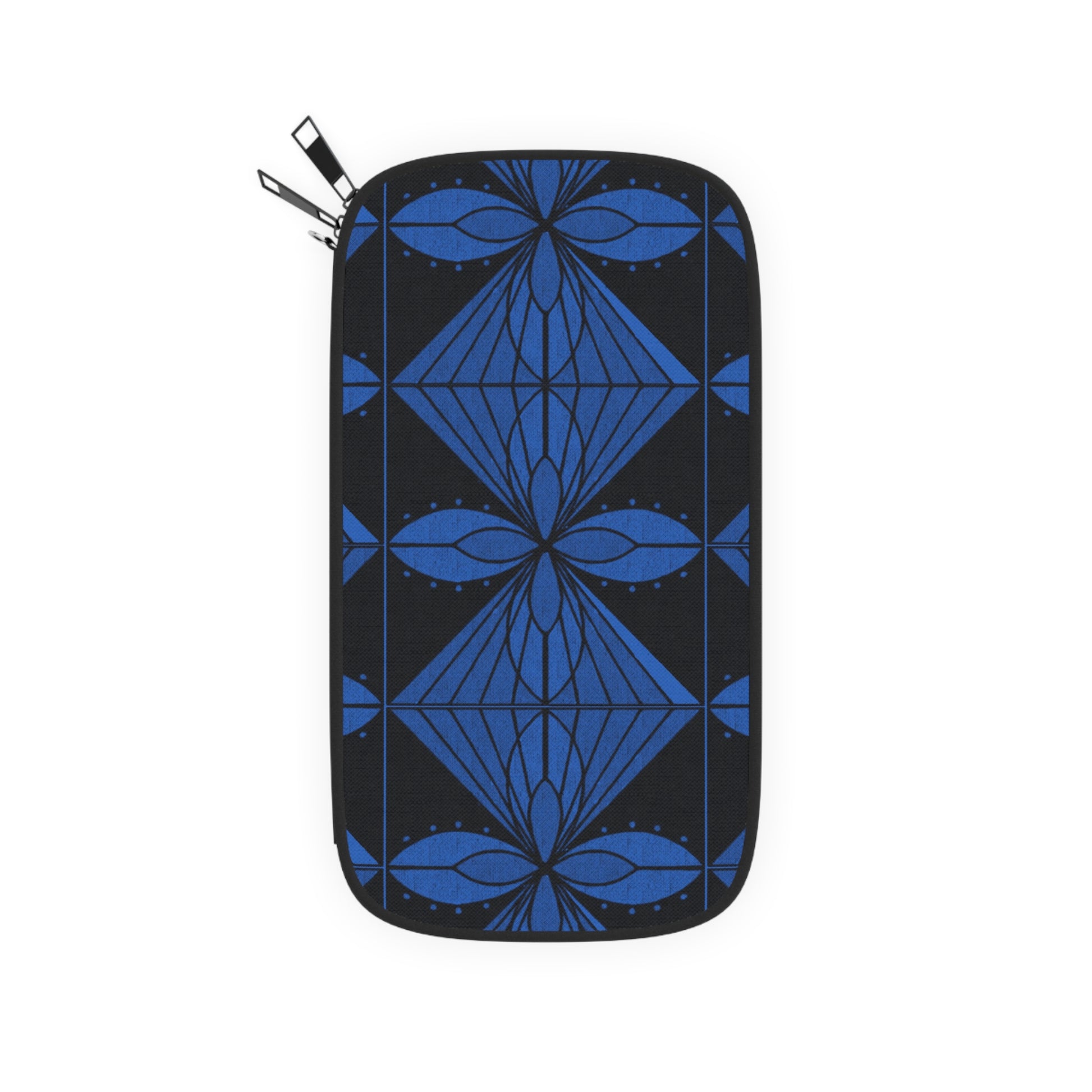 Geometric Blue 1 Passport Wallet - InkLovePrint