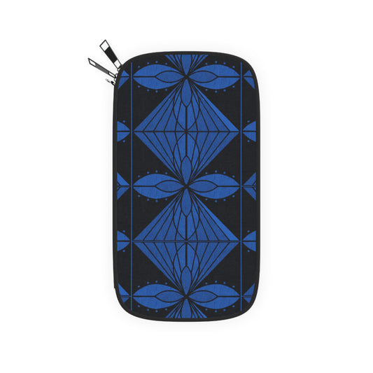 Geometric Blue 1 Passport Wallet - InkLovePrint
