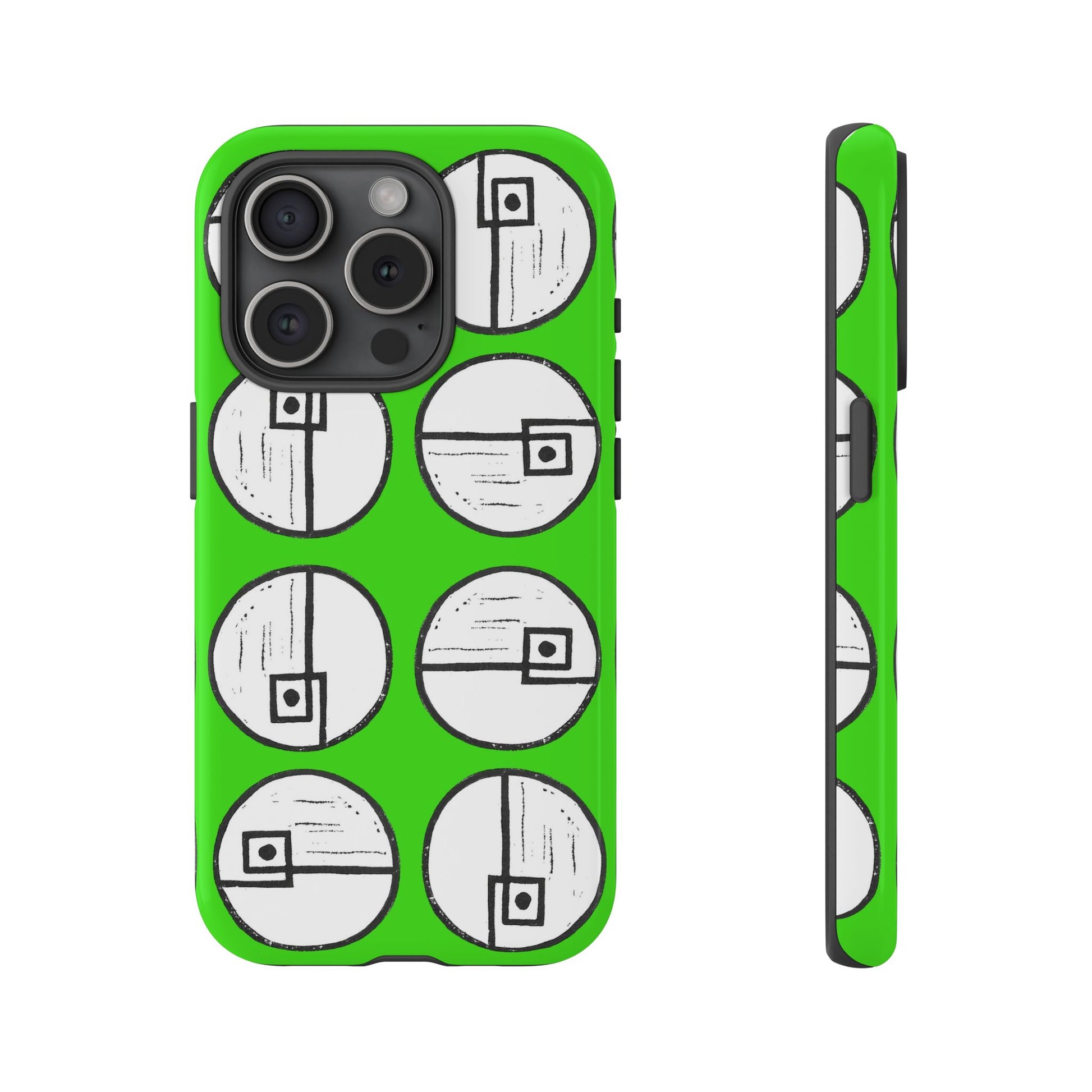 Rotating Rectangle Green Phone case - InkLovePrint
