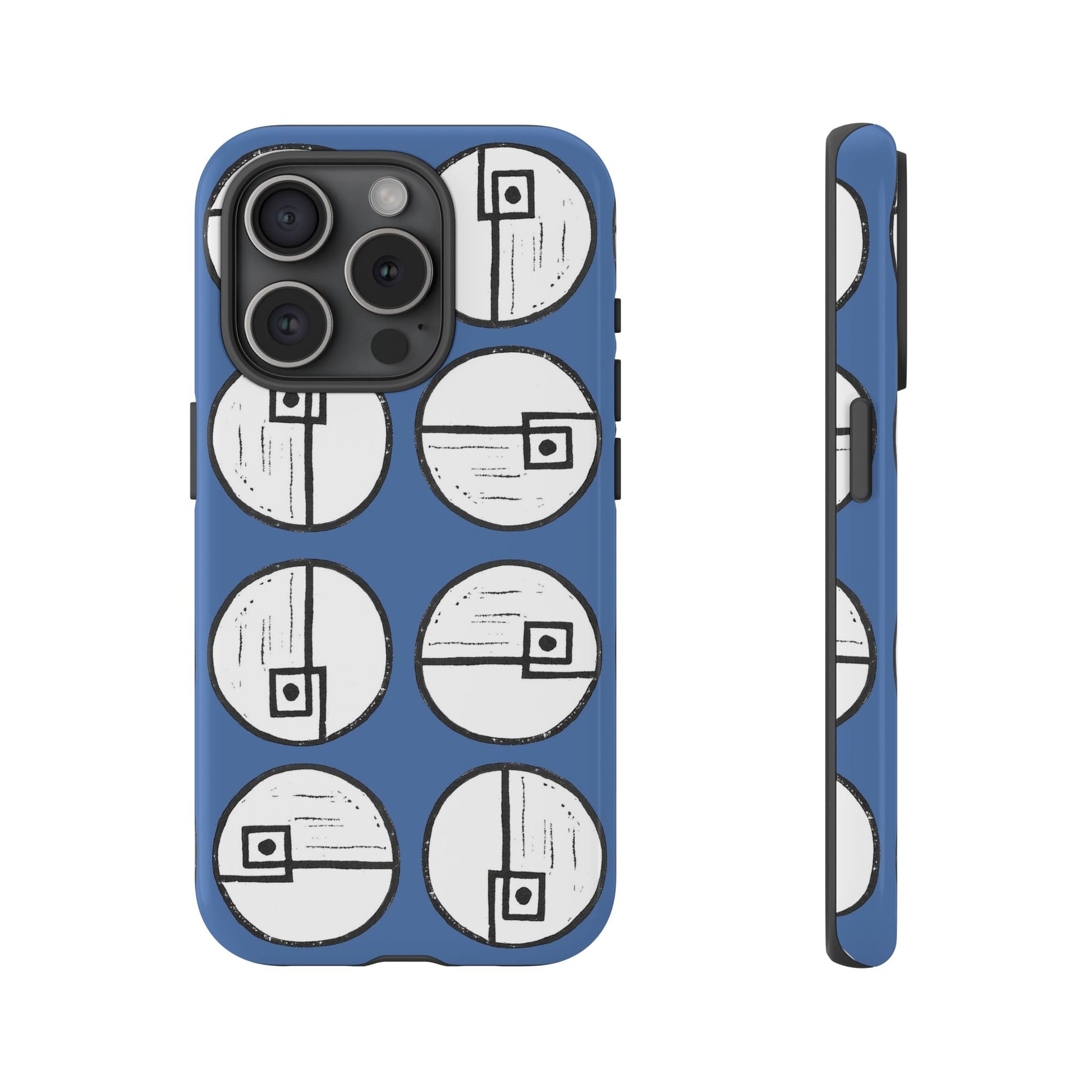 Rotating Rectangle Blue Phone case - InkLovePrint