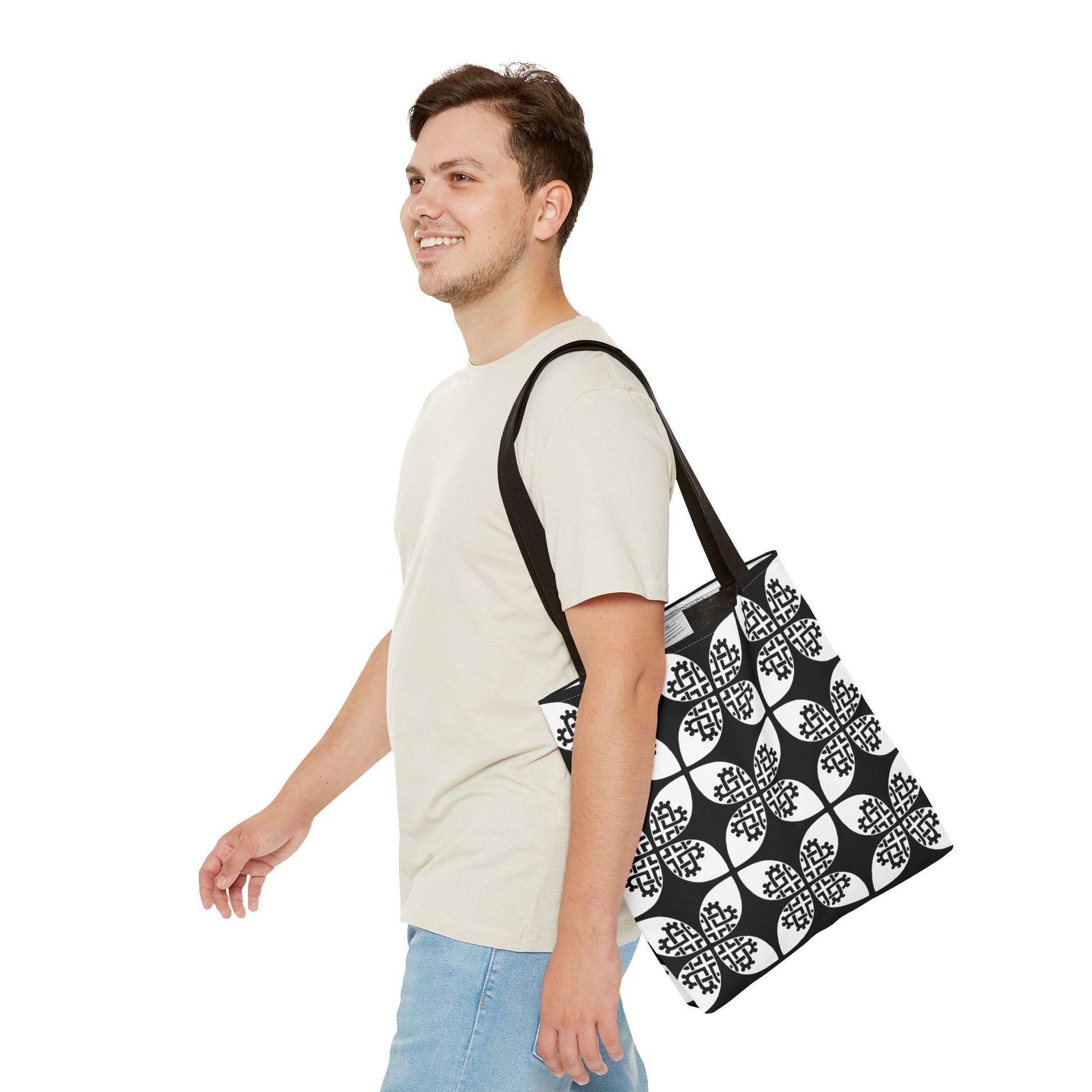 Celtic Heart Tote Bag Black - InkLovePrint
