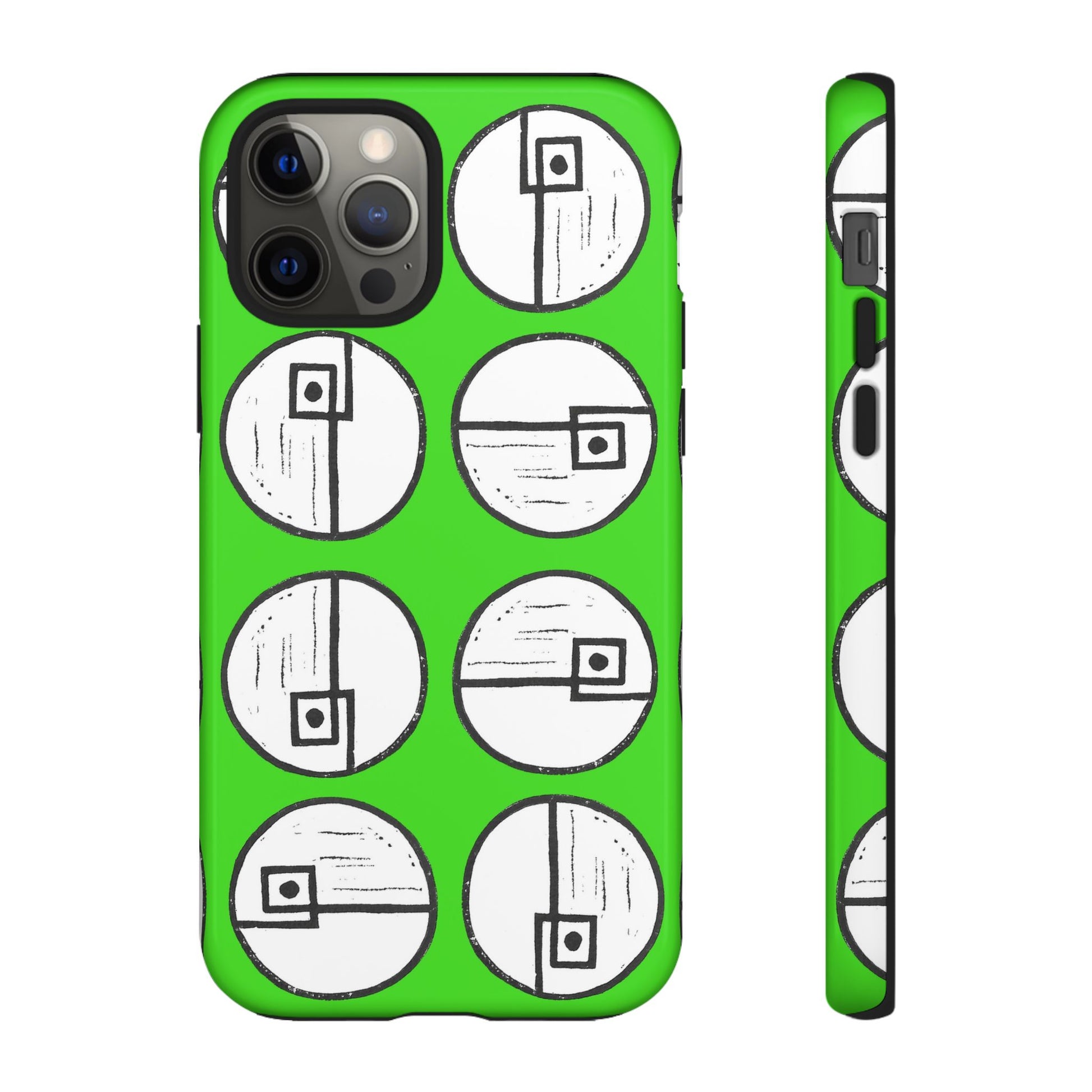 Rotating Rectangle Green Phone case - InkLovePrint
