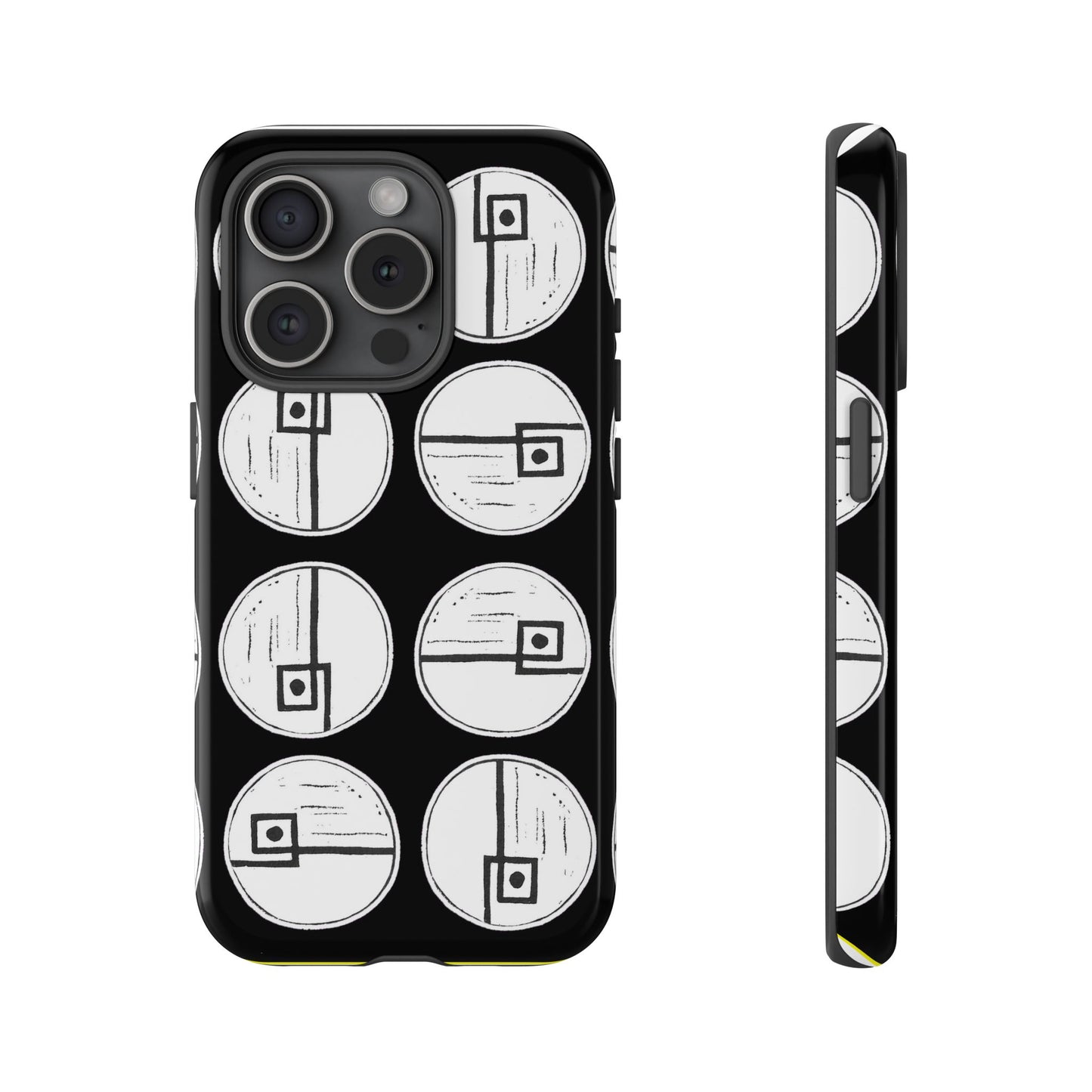 Rotating Rectangle Black Phone case - InkLovePrint