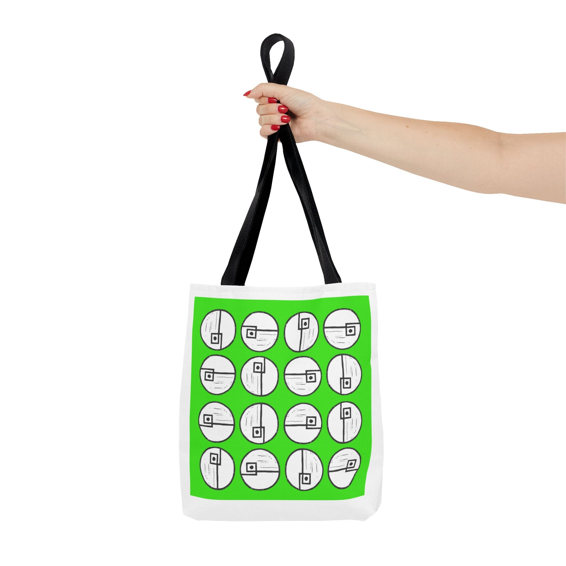 Rotating Rectangle Green Tote Bag - InkLovePrint