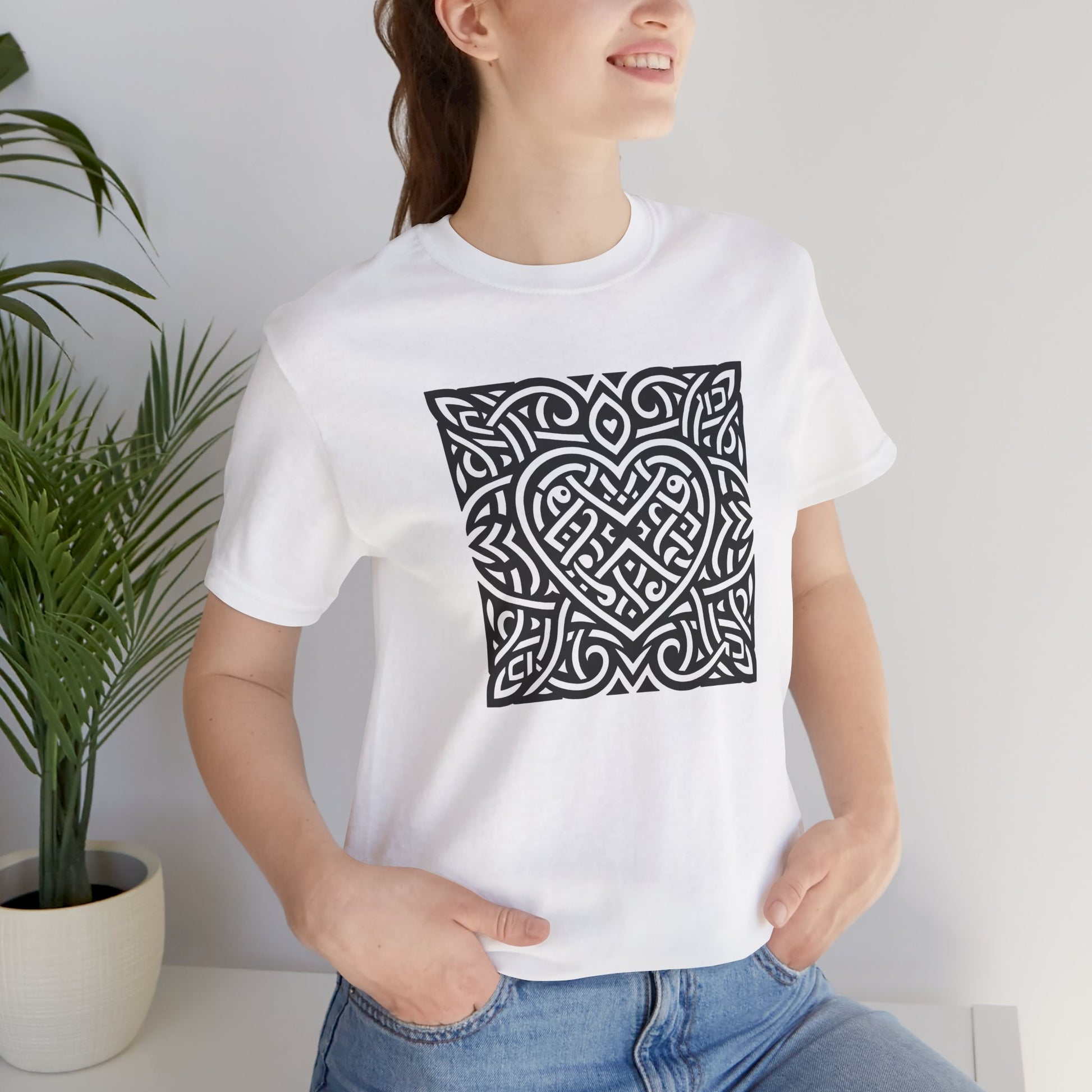 Celtic Heart - Square Unisex T-Shirt - InkLovePrint