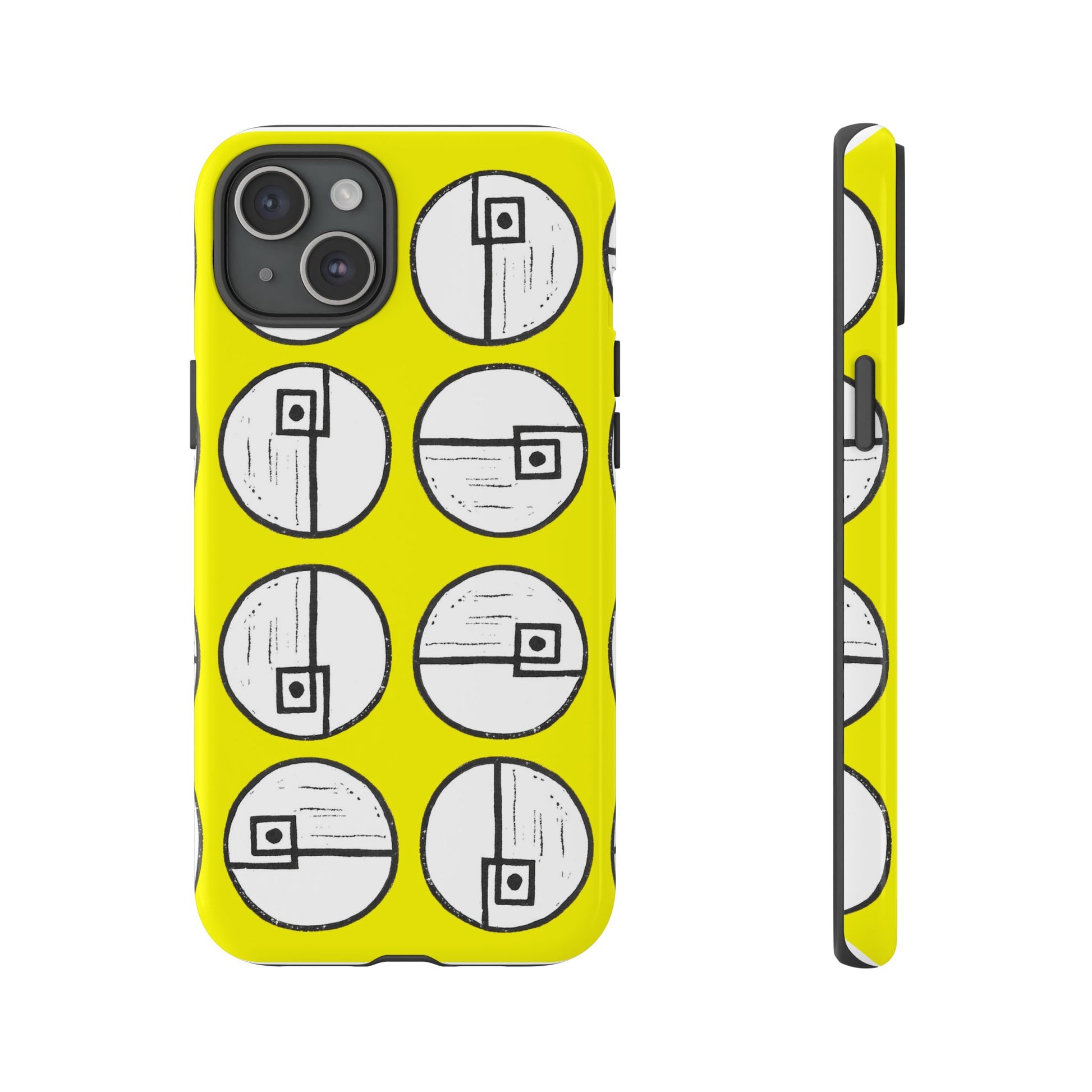 Rotating Rectangle Yellow Phone case - InkLovePrint