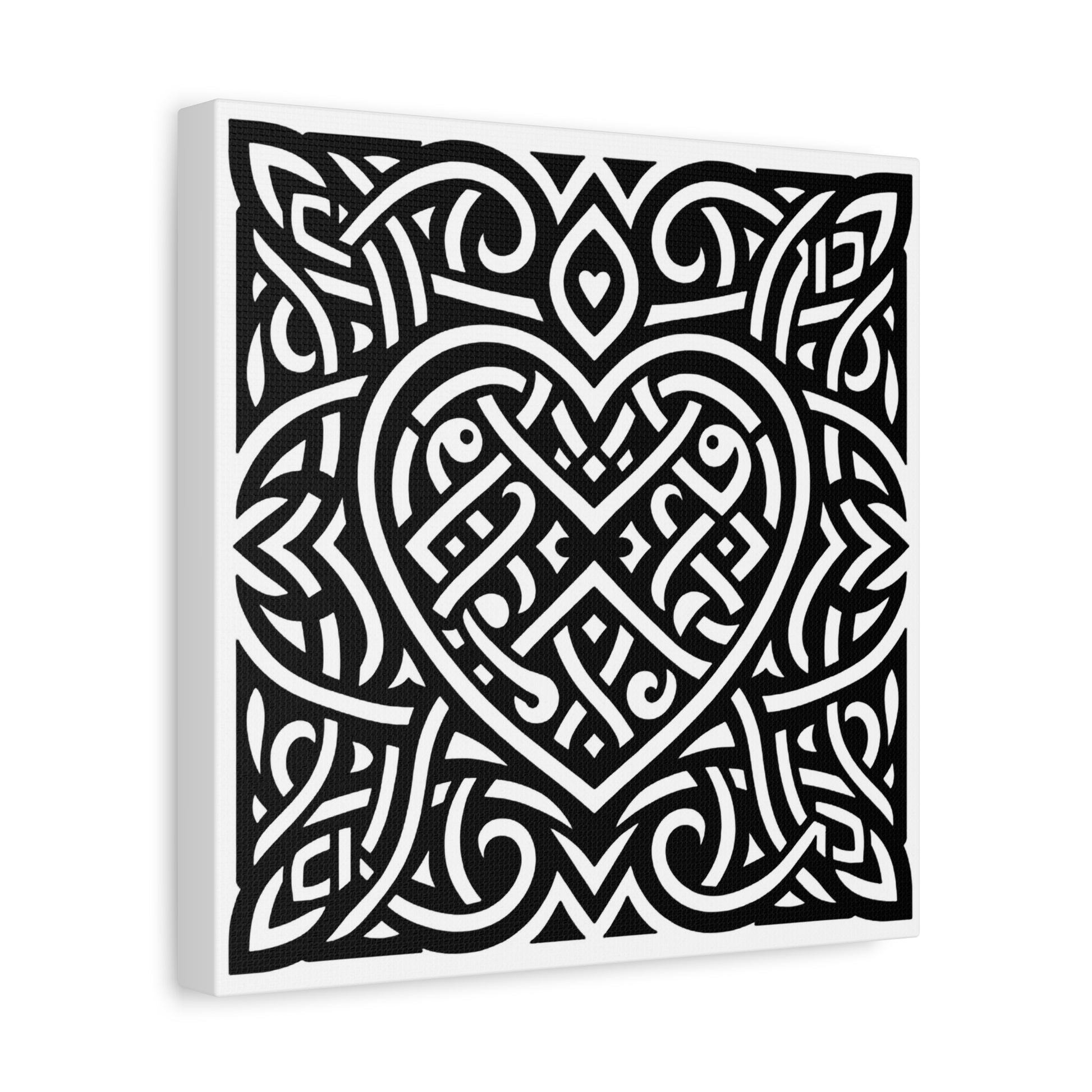 Celtic Heart Square Artwork Canvas - InkLovePrint