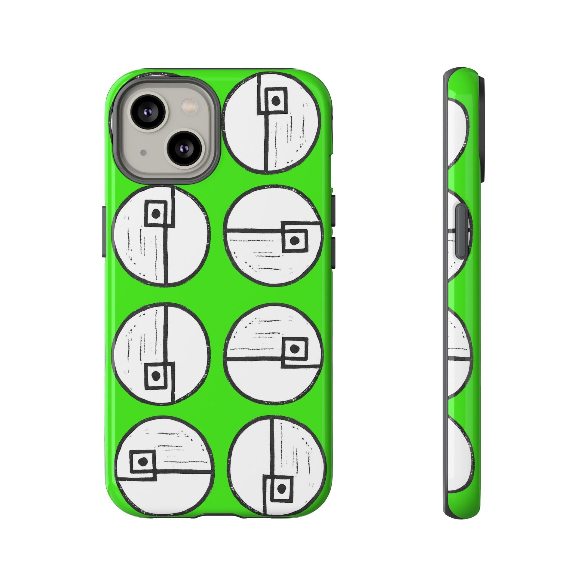 Rotating Rectangle Green Phone case - InkLovePrint