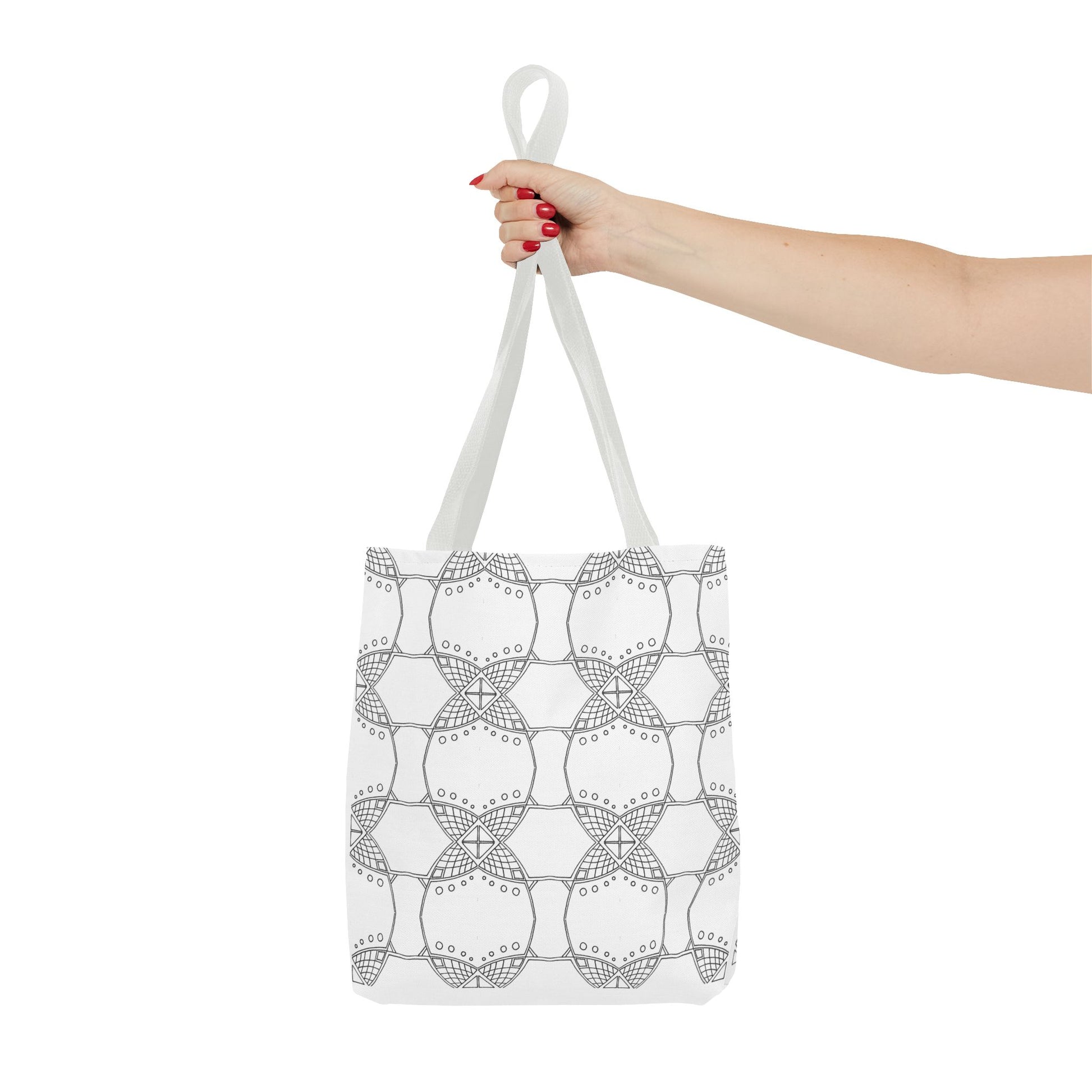 Grid Line Pattern Tote Bag - InkLovePrint